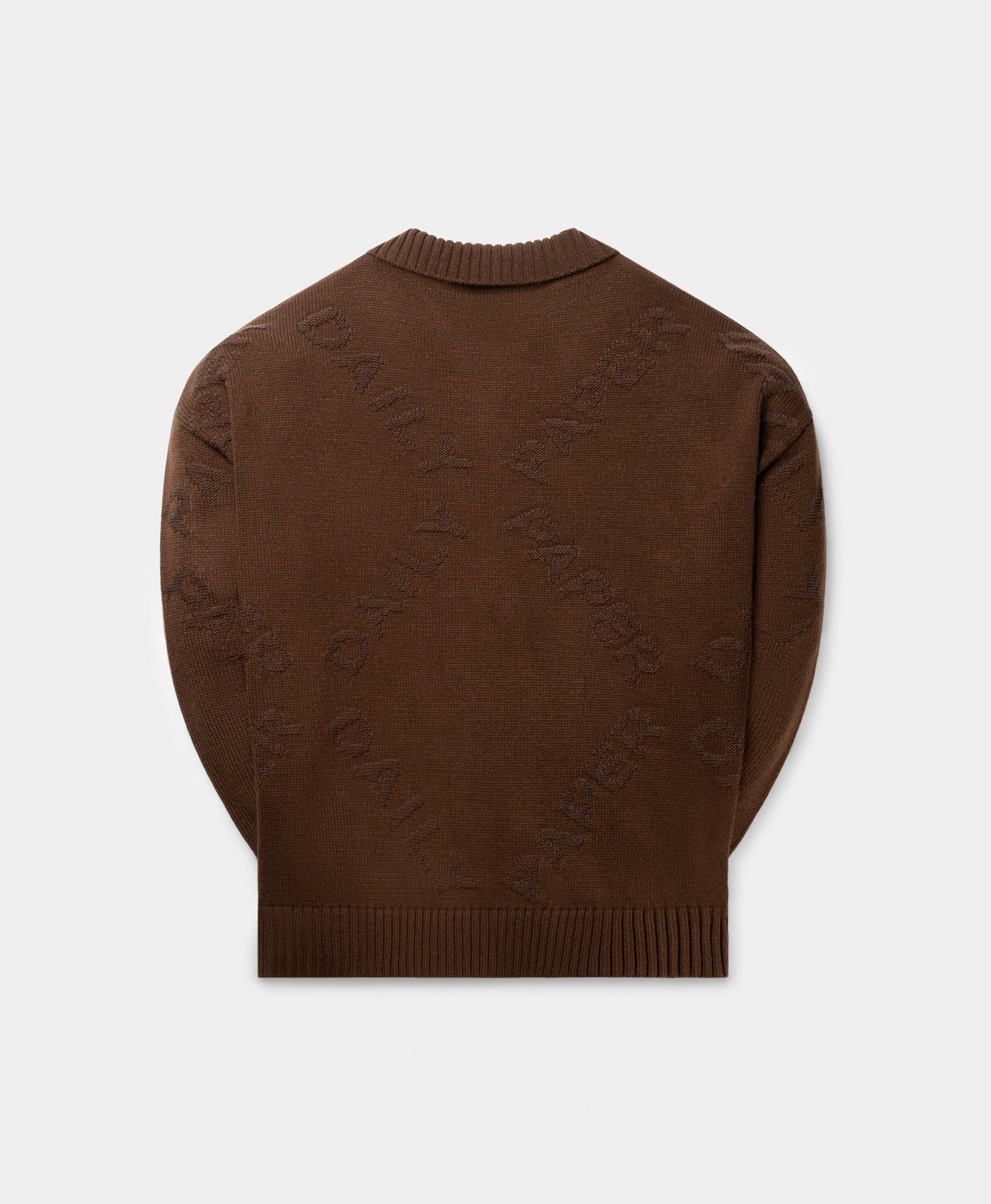 DP - Brown Diamond Knit Sweater - Packshot - rear