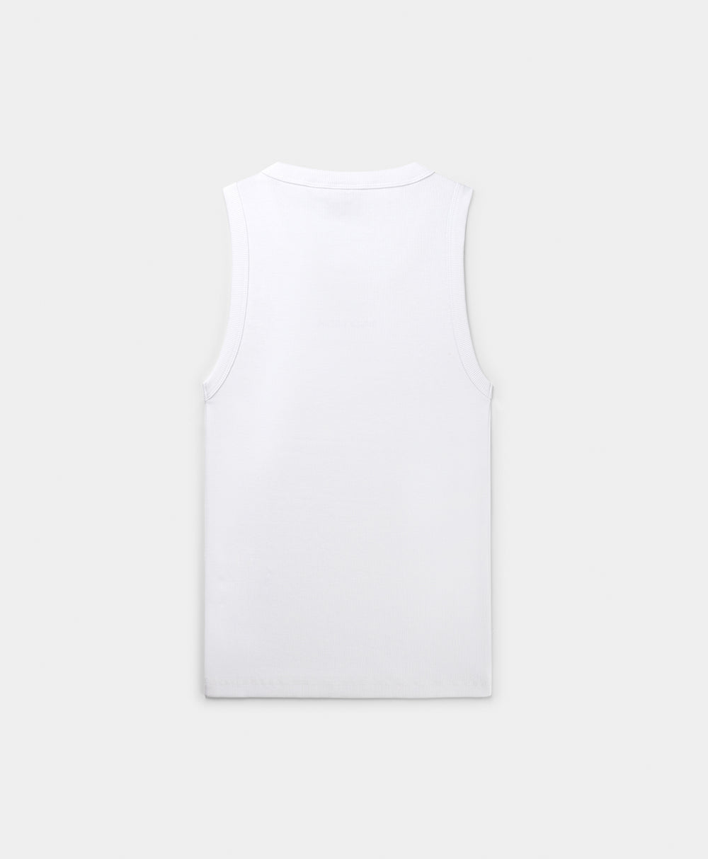 DP - White Dias Rib Tank Top - Packshot - rear