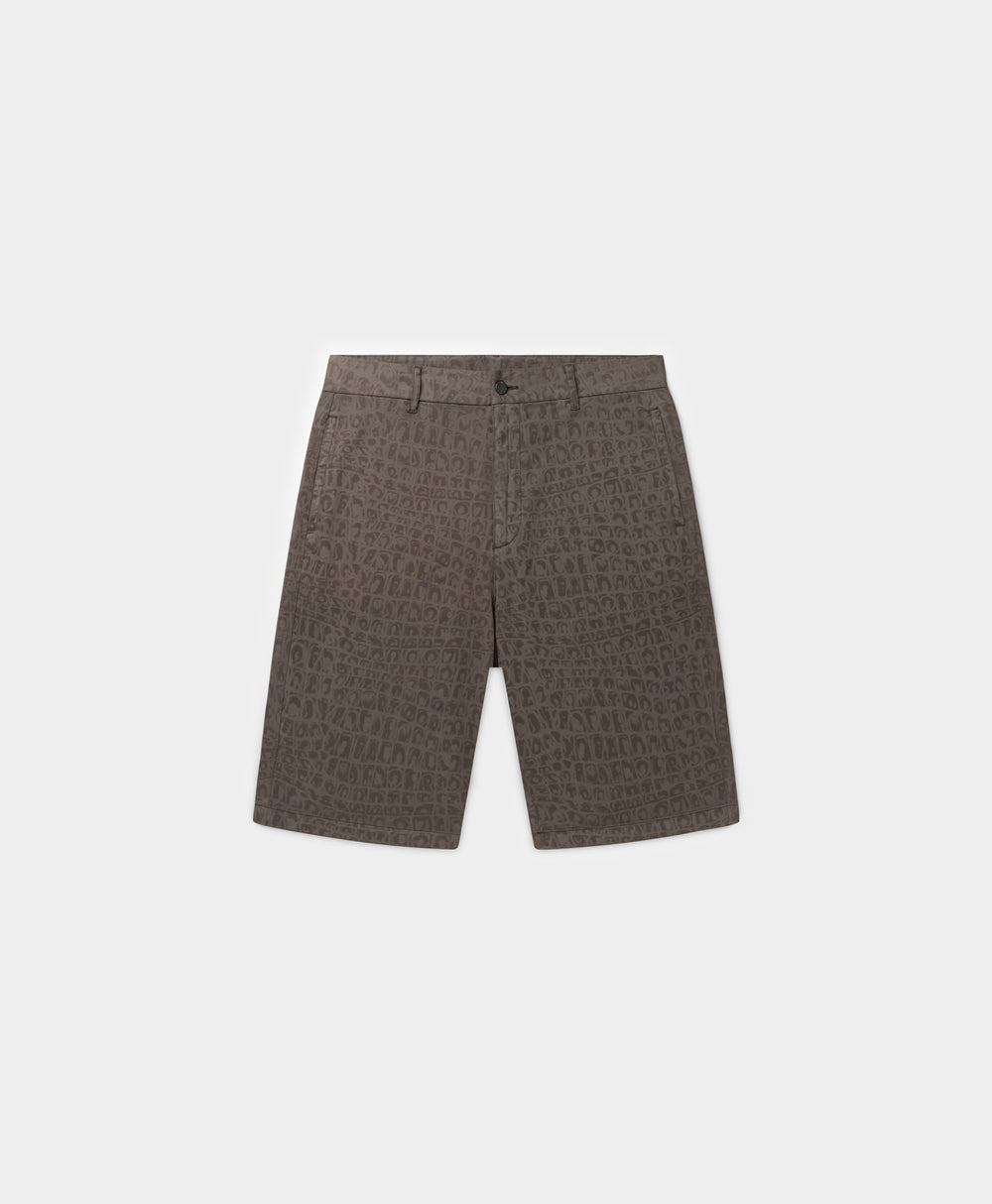 DP - Black Oyster Digital Croc Shorts - Packshot - front 