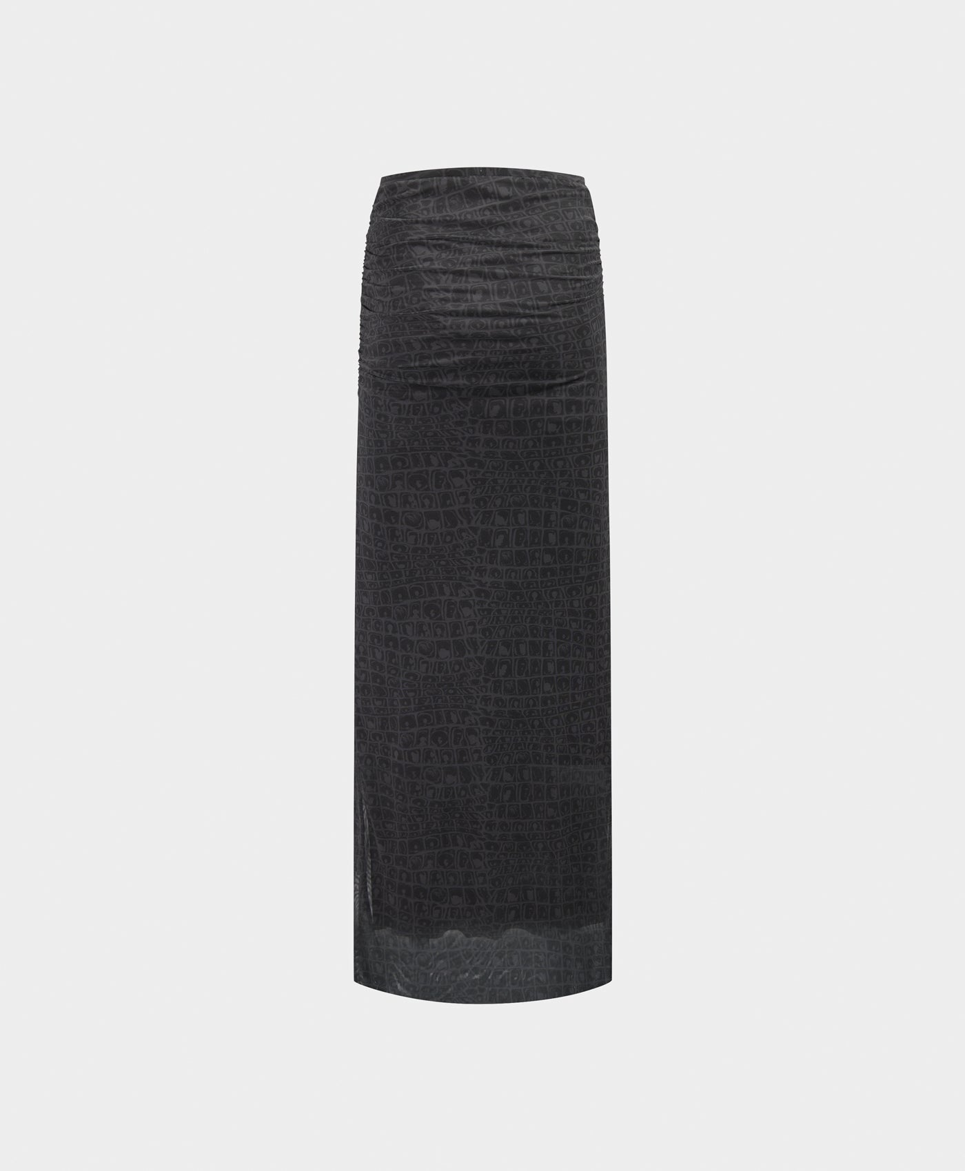 DP - Black Oyster Digital Croc Skirt - Packshot - rear