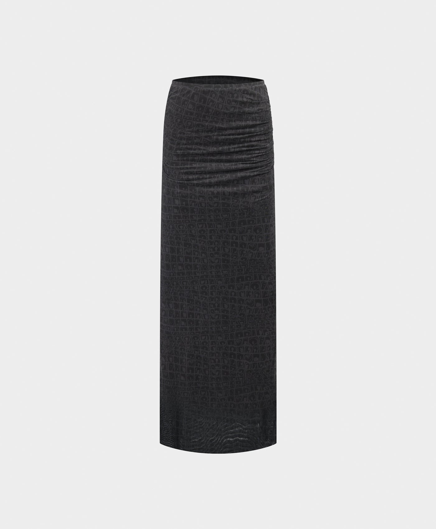 DP - Black Oyster Digital Croc Skirt - Packshot - front 