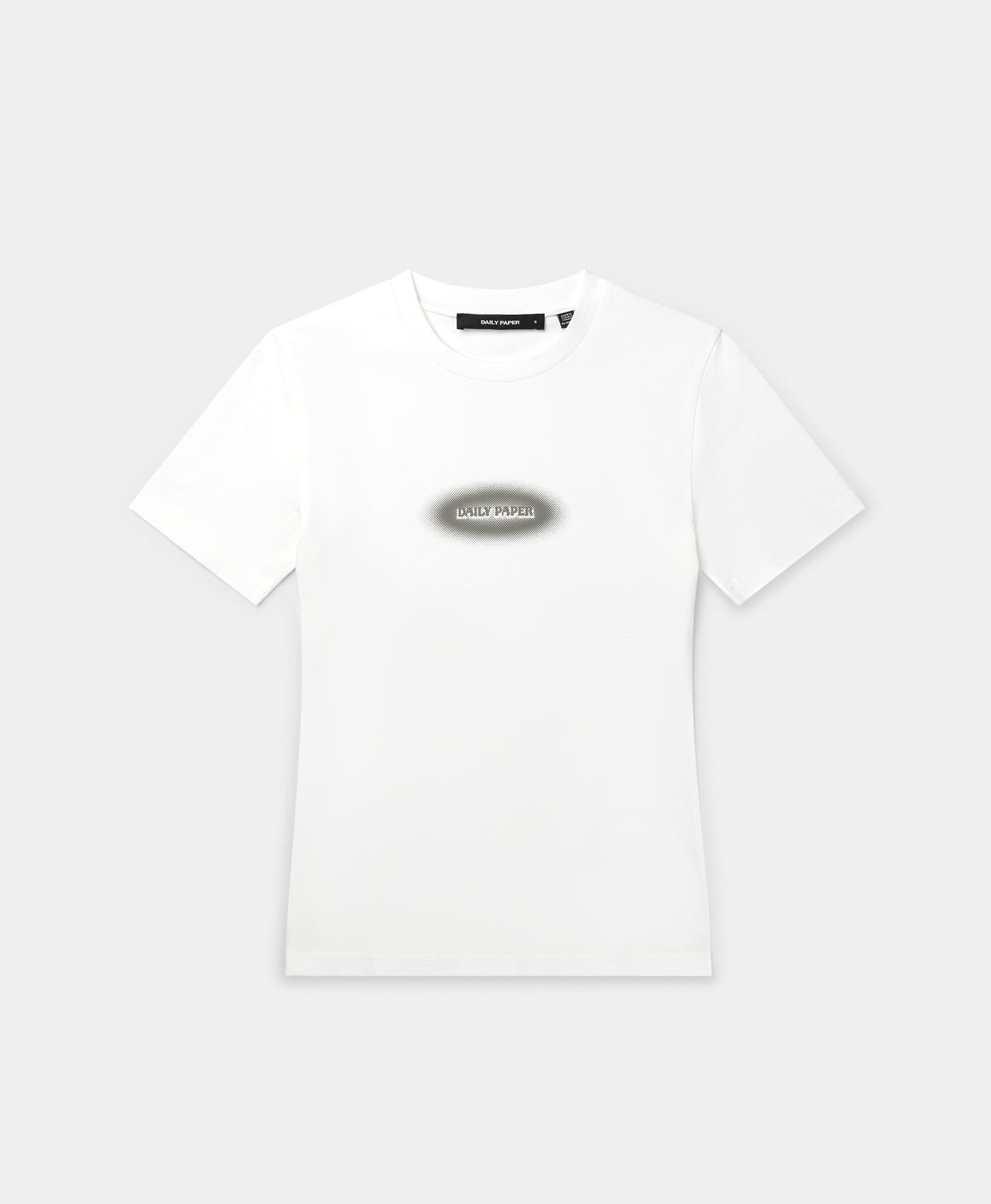 DP - White Dotted Type Fitted T-Shirt - Packshot - front 