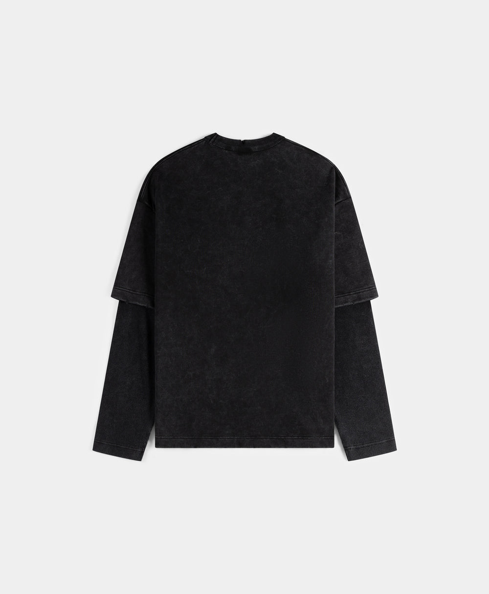 DP - Dark Grey Wash Double Layered T-Shirt - Packshot - rear