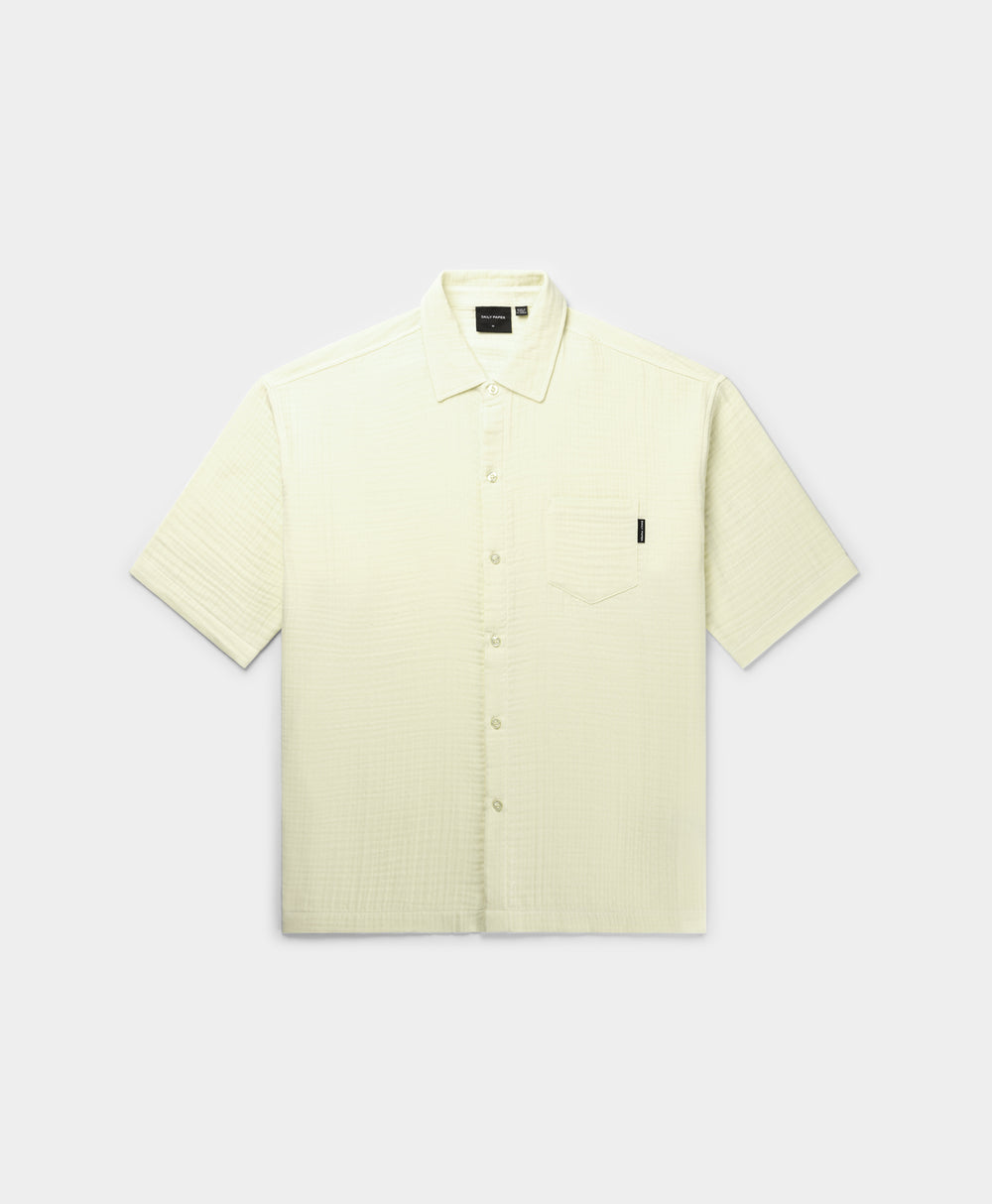 DP - Icing Yellow Enzi Seersucker Shirt - Packshot - Front 