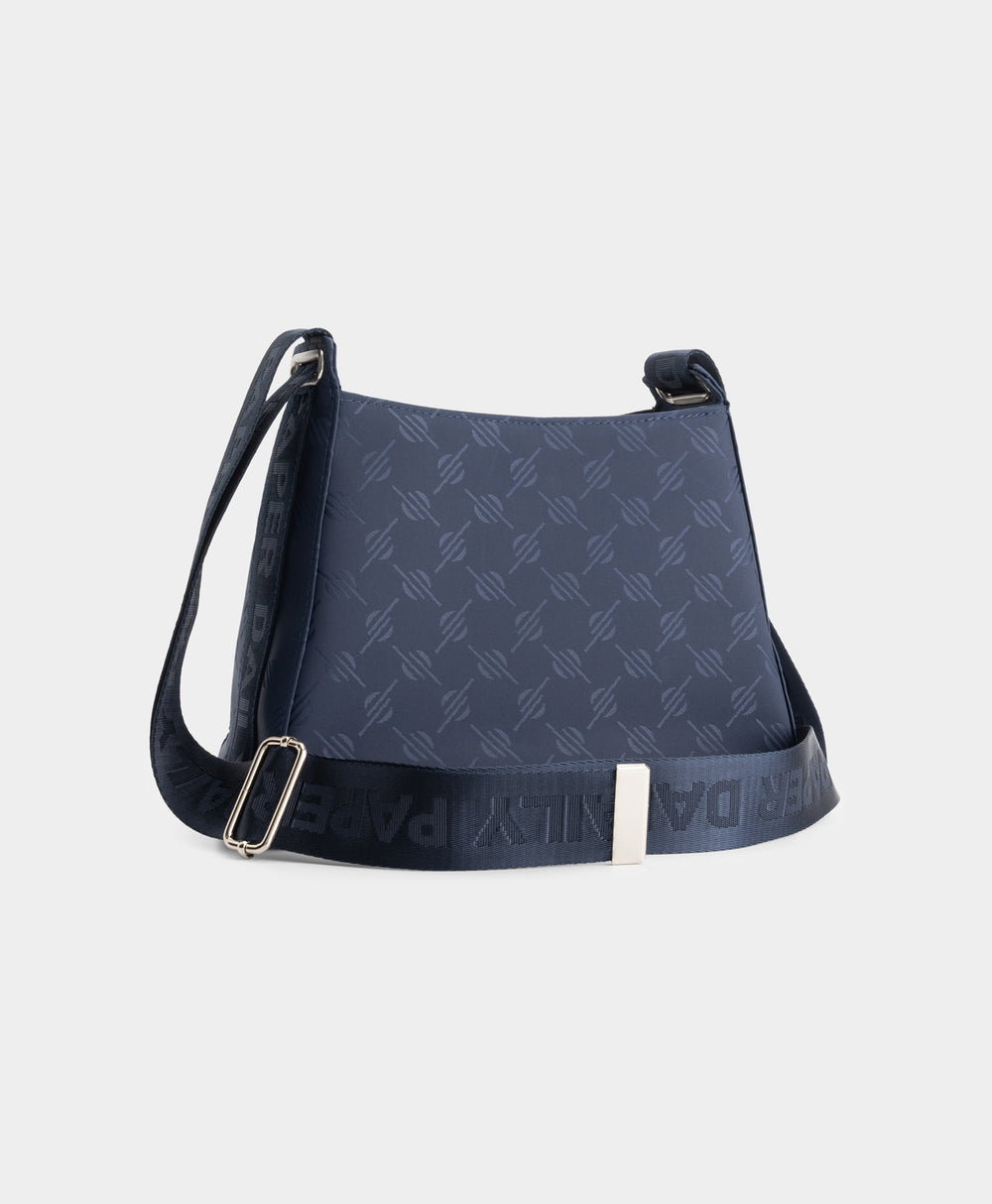 DP - Peagent Blue Estra Monogram Bag - Packshot - Rear