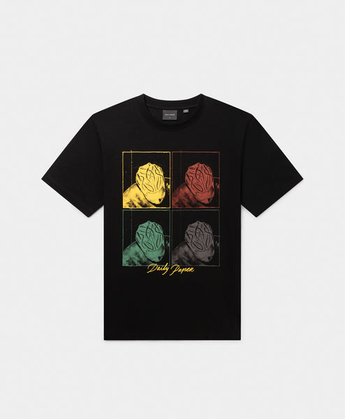 Tシャツ・カットソー DAILY PAPER Daily Paper Uomo T-shirts and Polos Black DIAS_HD_T-