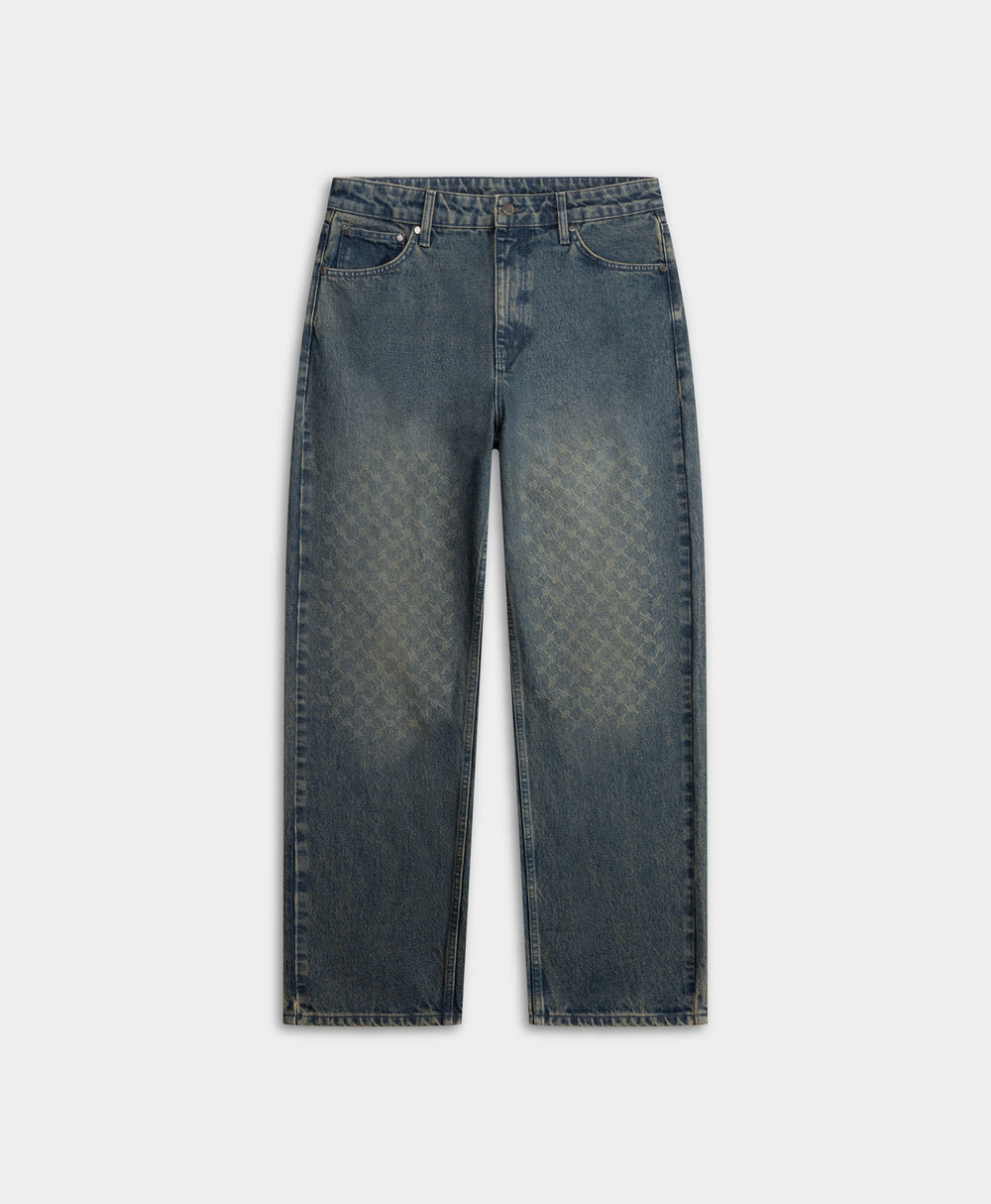 DP - Faded Monogram Amba Jeans - Packshot - Front