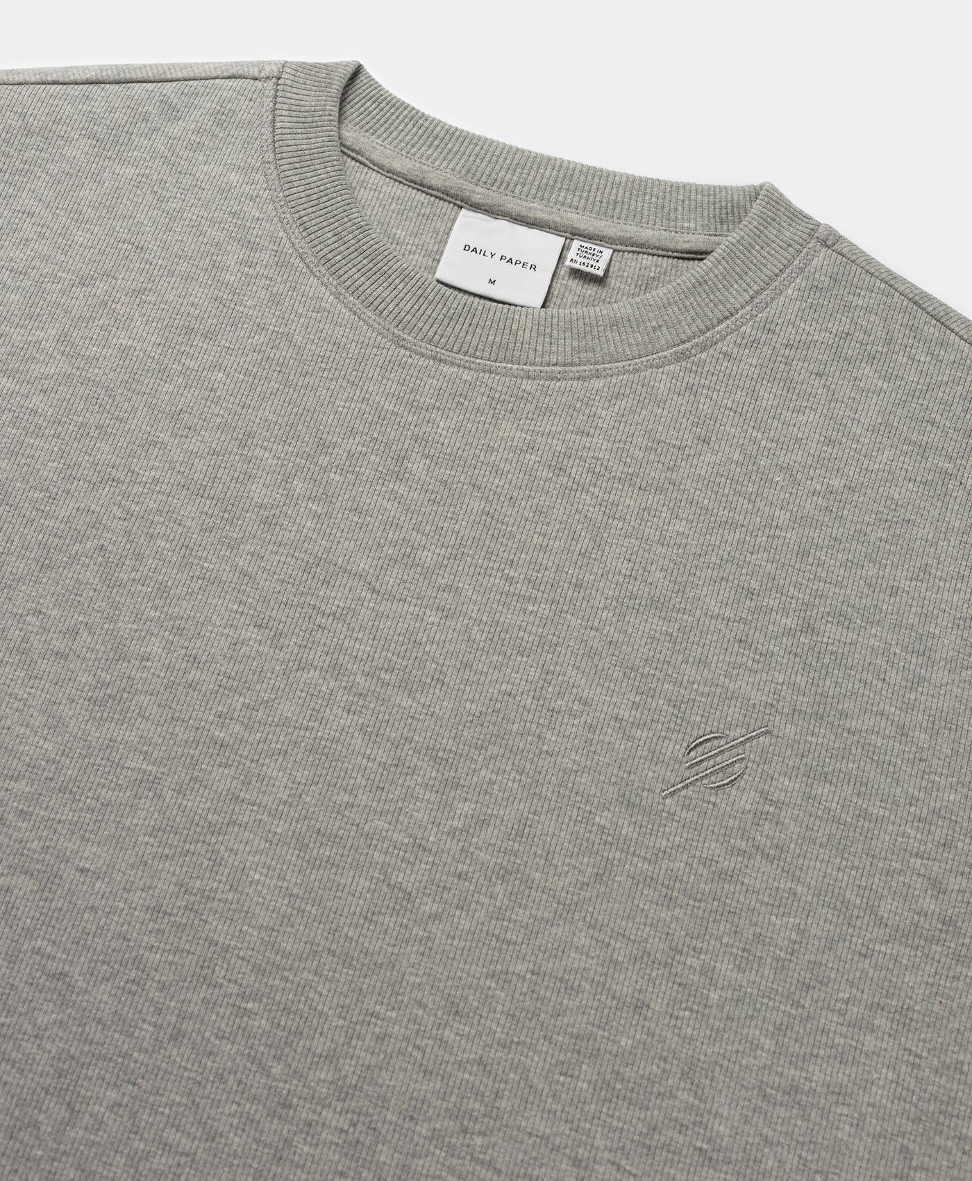 DP - Grey Melange Mono Rib Sweater - Packshot - detail