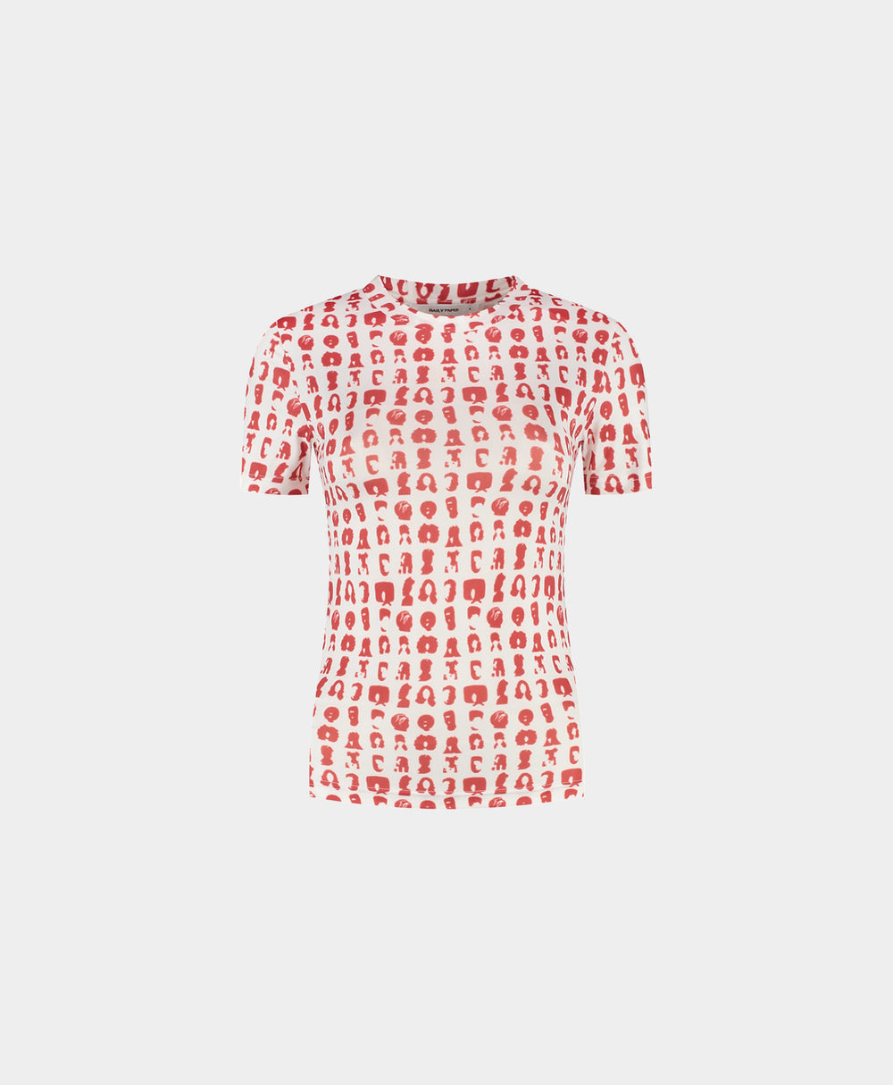 DP - White Hair Grid Aop T-Shirt - Packshot - front