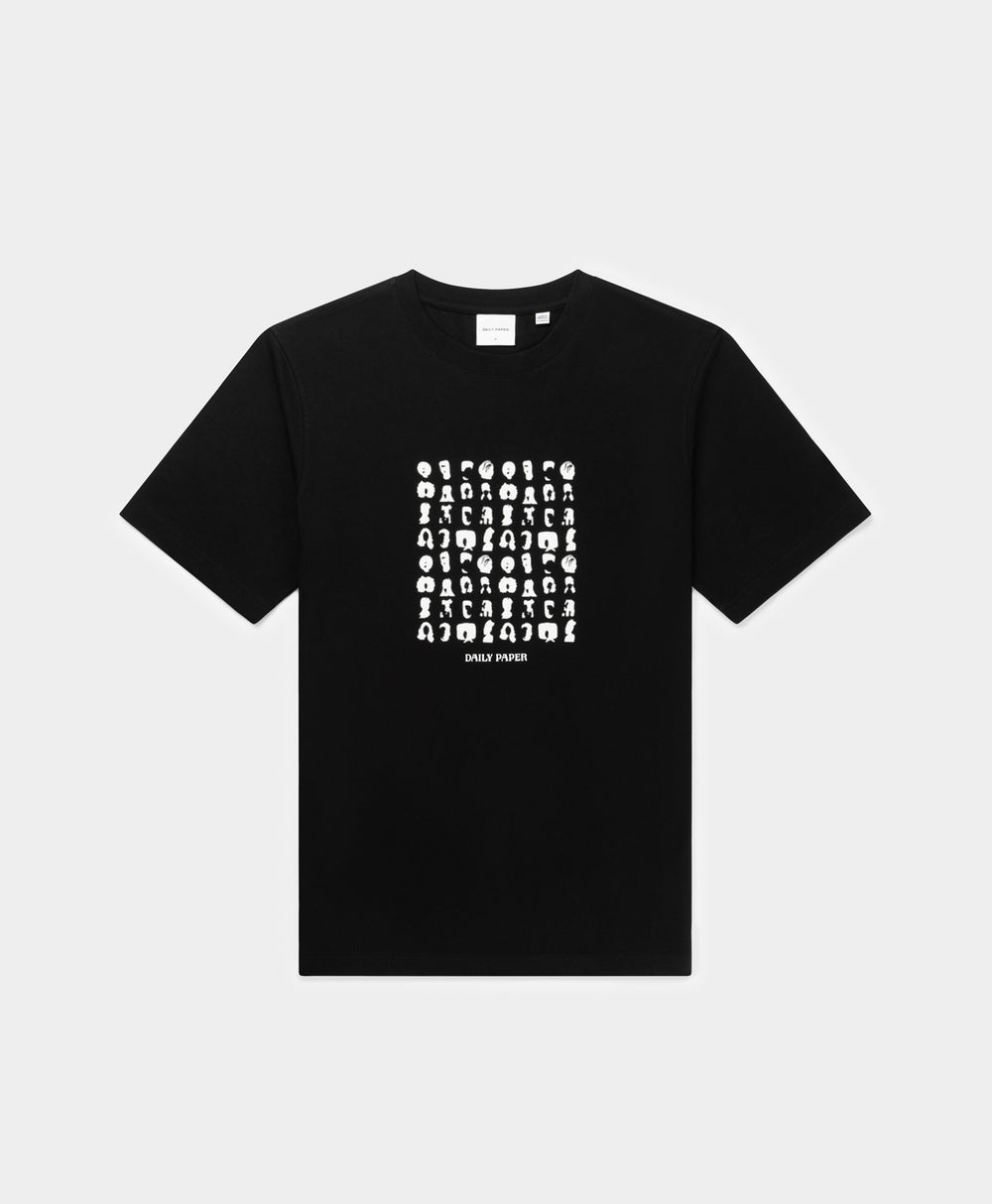 DP - Black Hair Grid T-Shirt - Packshot - front 