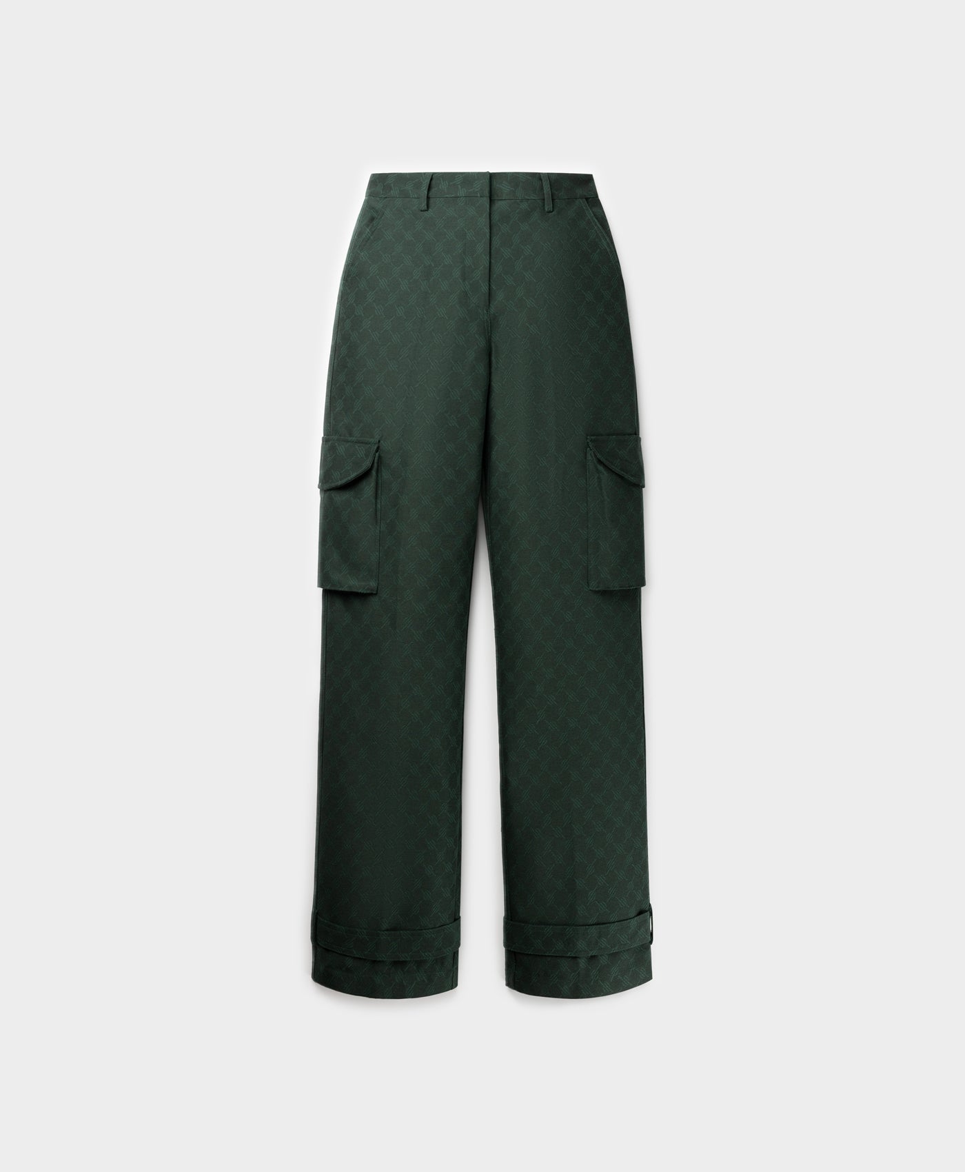 DP - Pine Green Imani Monogram Pants - Packshot - Front