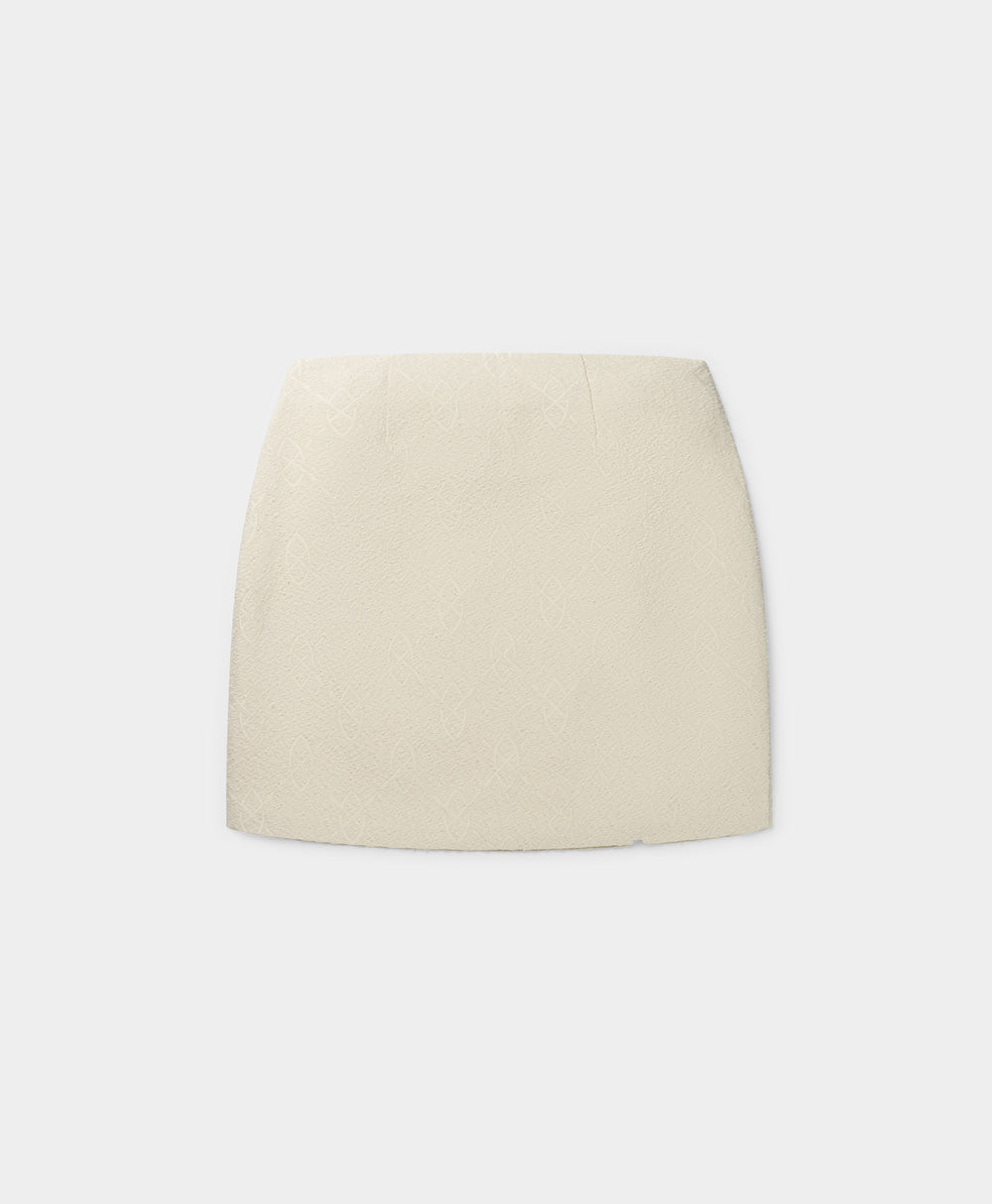 DP - Off White Kaya Shield Boucle Skirt - Packshot - Rear