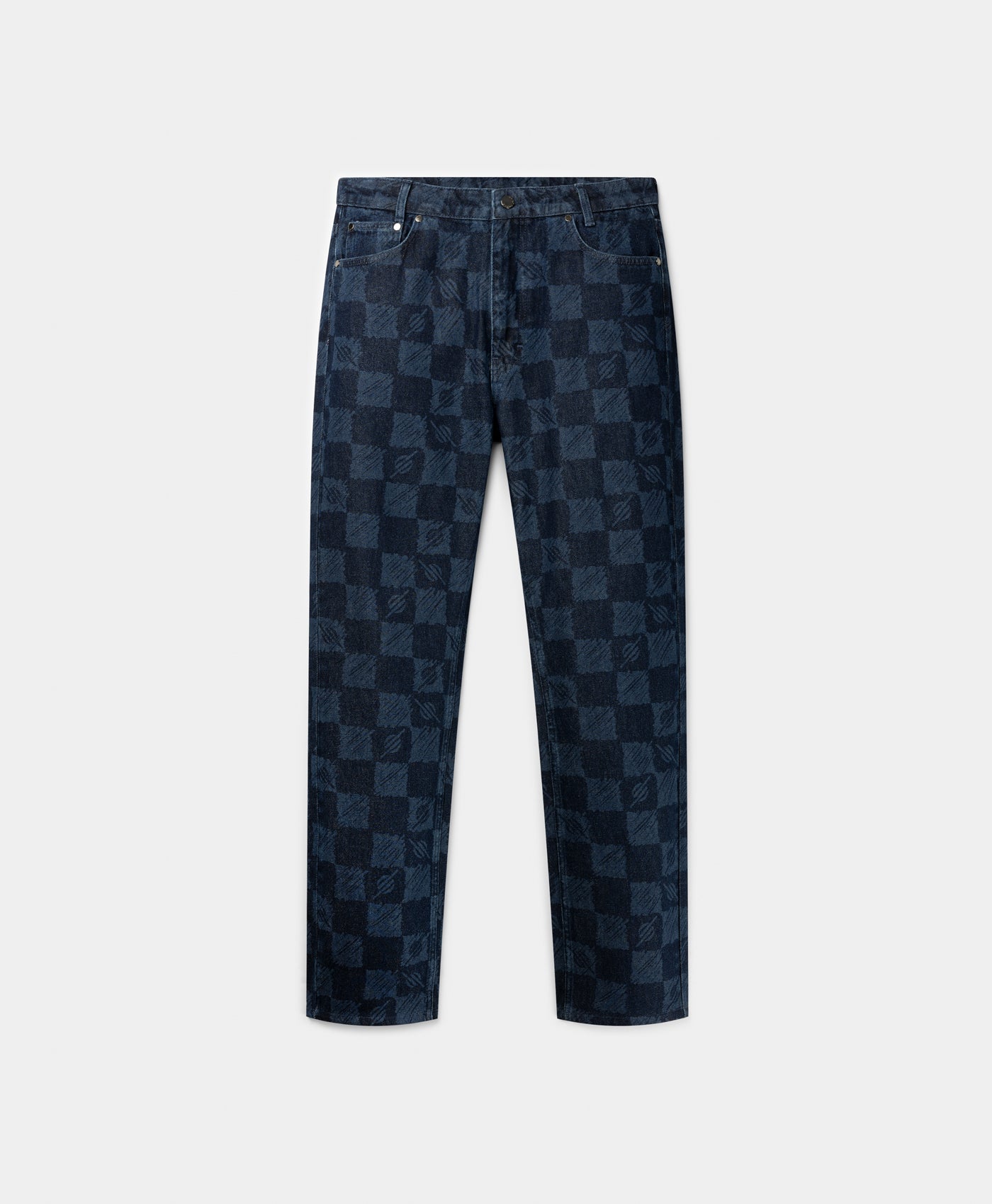 Daily Paper Blue Kibo Check Jacquard Jeans