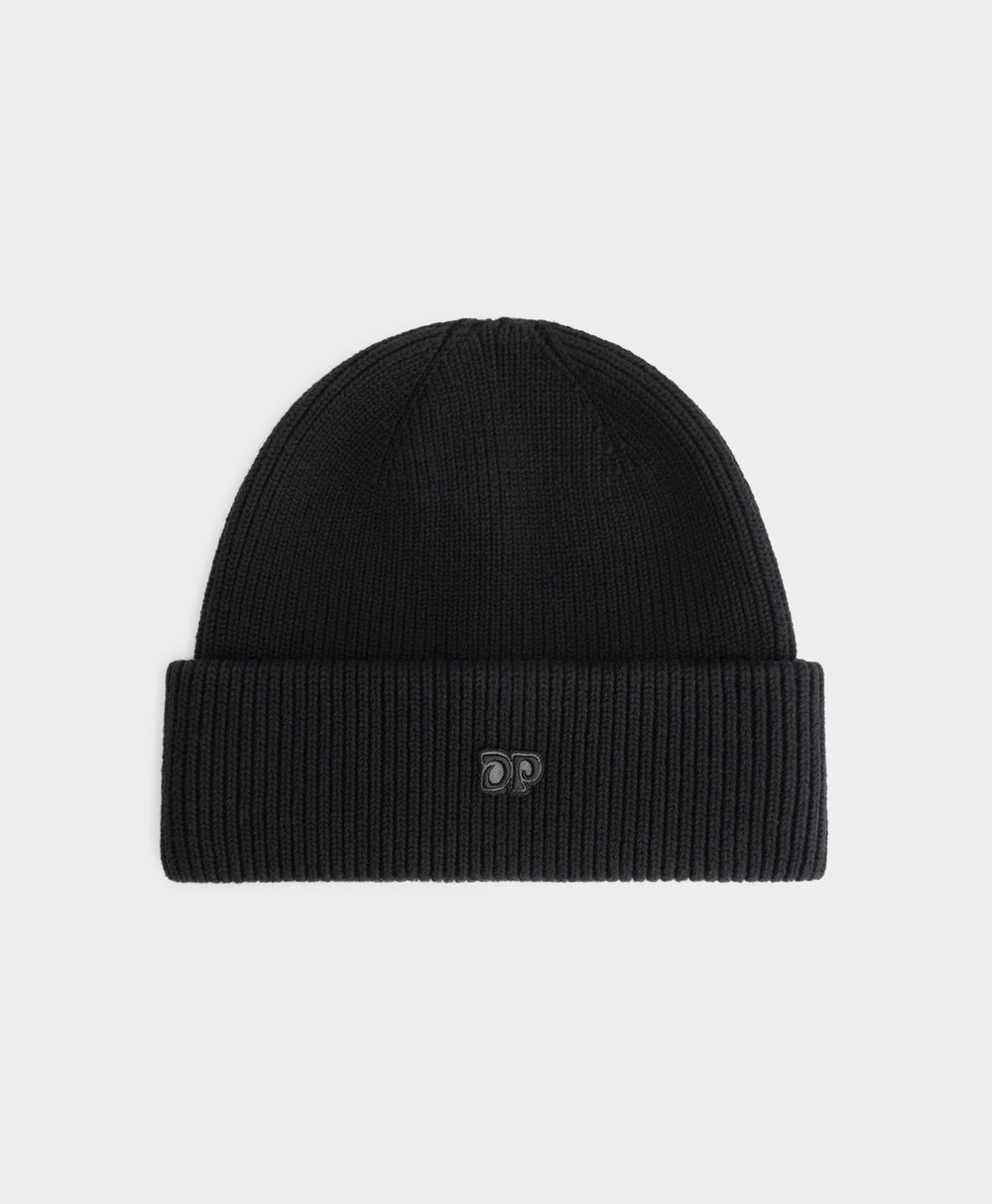 DP - Black Knitted Beanie - Packshot - front 