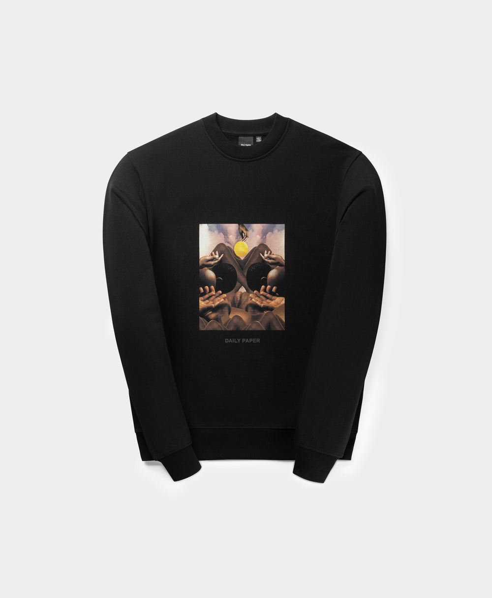 DP - Black Landscape Oversized Sweater - Packshot - Front
