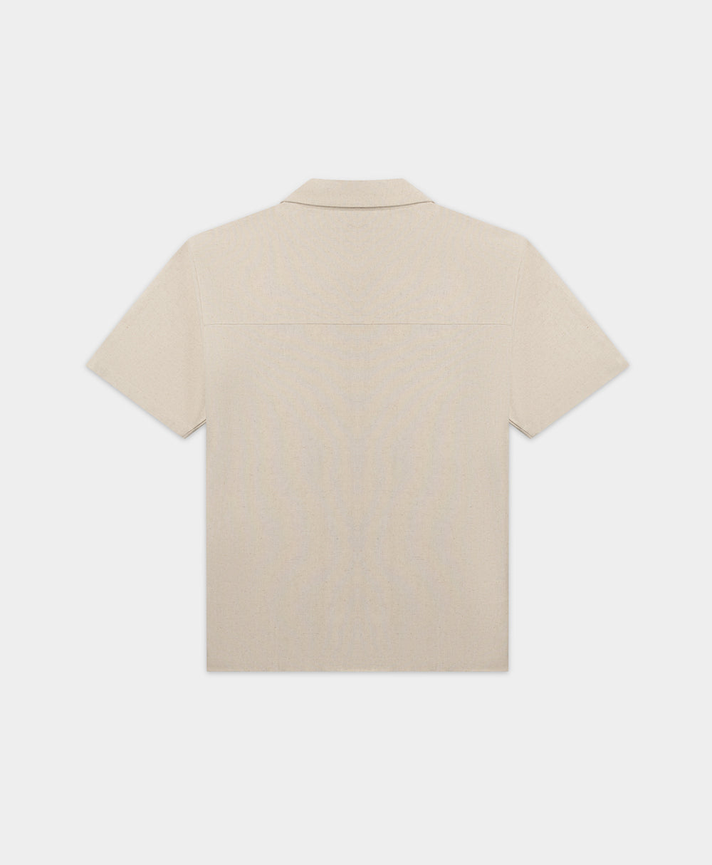 DP - Beige Linen Shirt - Packshot - rear