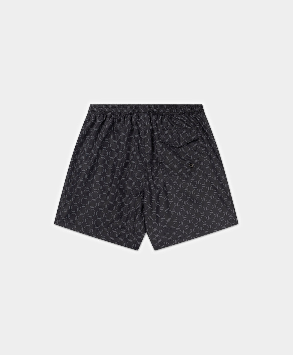 DP - Black Logo Swim Shorts - Packshot - rear