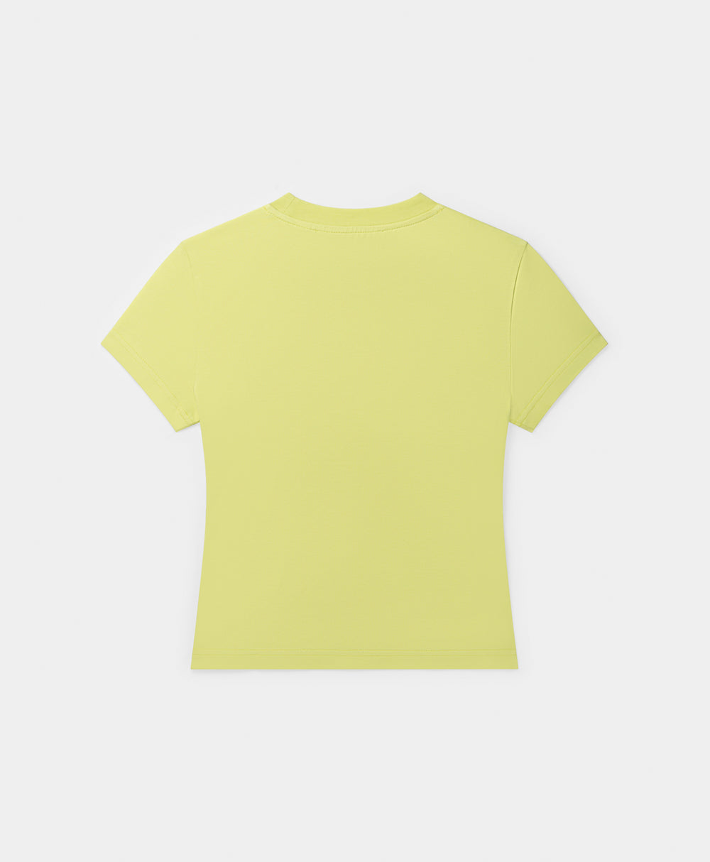 DP - Daiquiri Green Logotype Cropped T-Shirt - Packshot - Rear