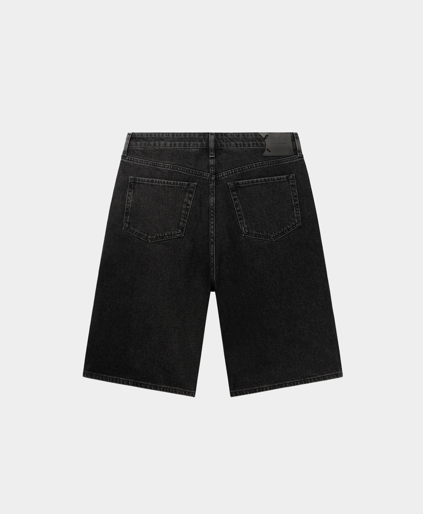 DP - Black Laser Monogram Denim Shorts - Packshot - Rear