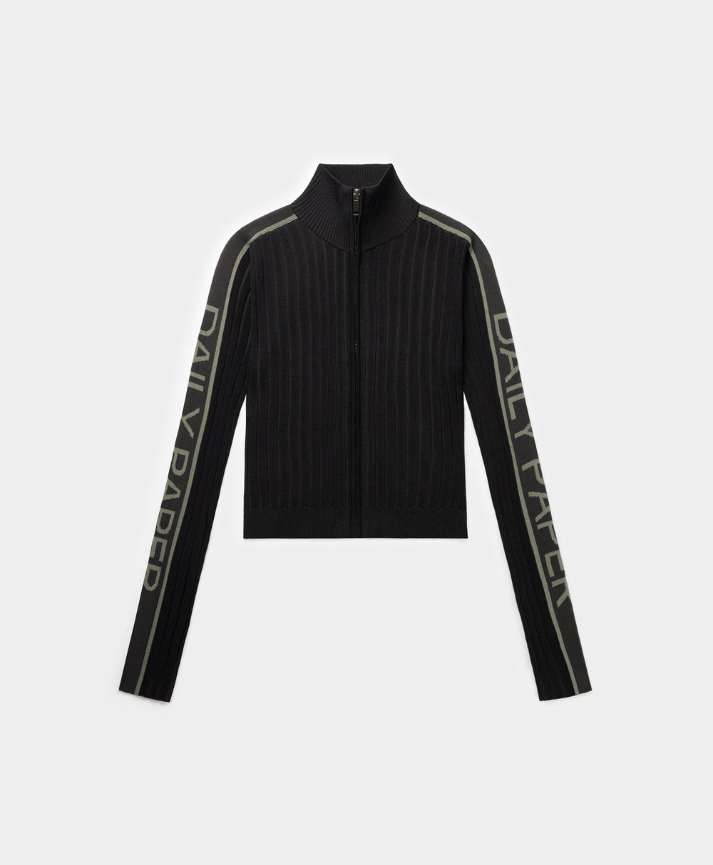DP - Black Manoa Knit Sweater Cardigan - Packshot - Front