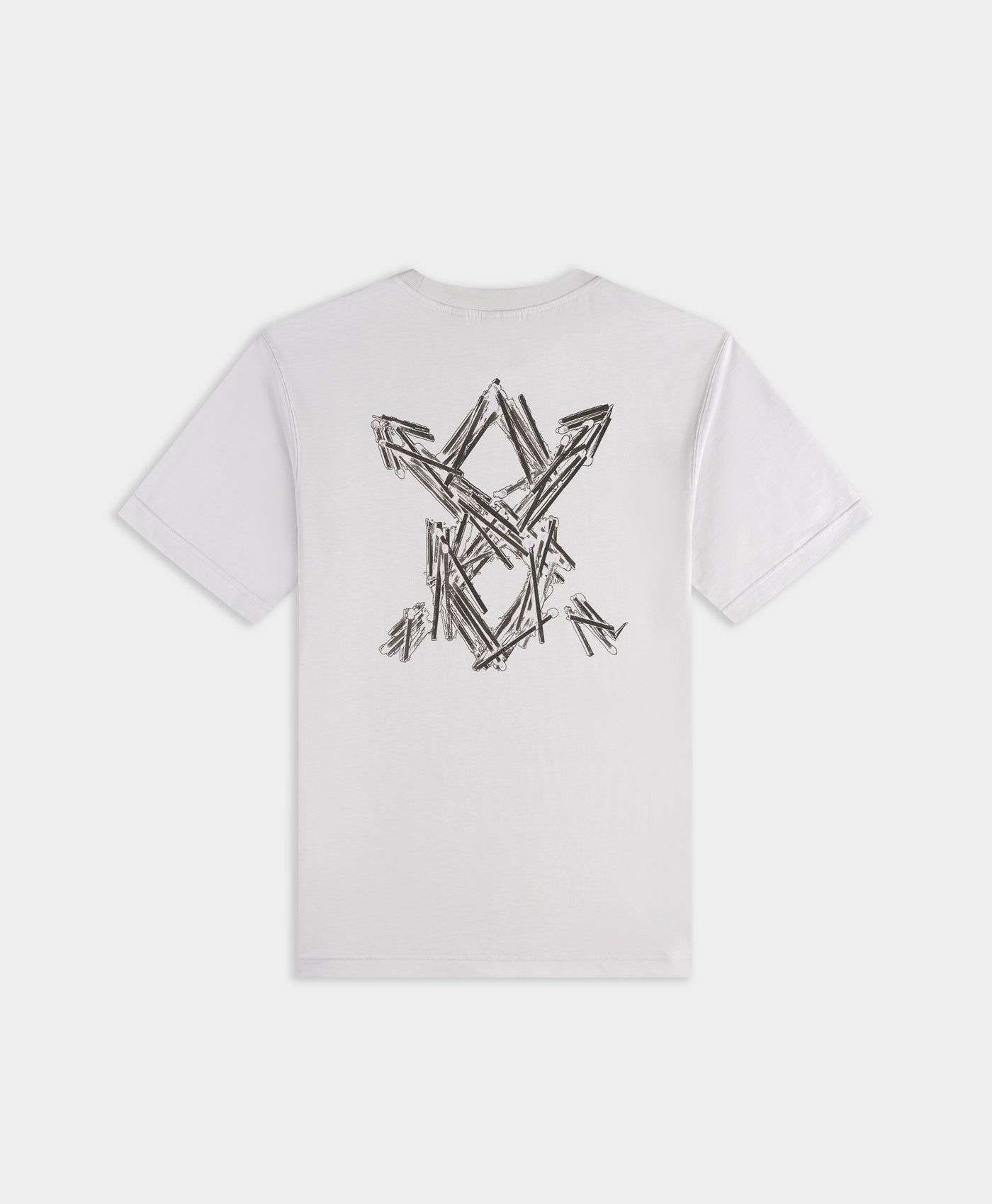 DP - Micro Chip Grey Matchstick Shield T-Shirt - Packshot - front 