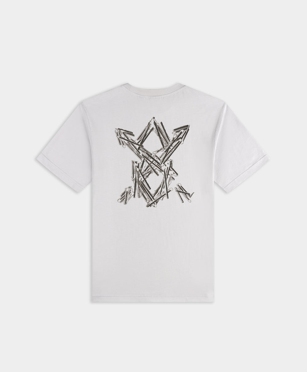 DP - Micro Chip Grey Matchstick Shield T-Shirt - Packshot - front 