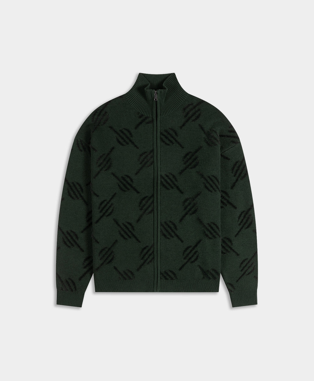 DP - Rosin Monogram Knit Zip Up - Packshot - front