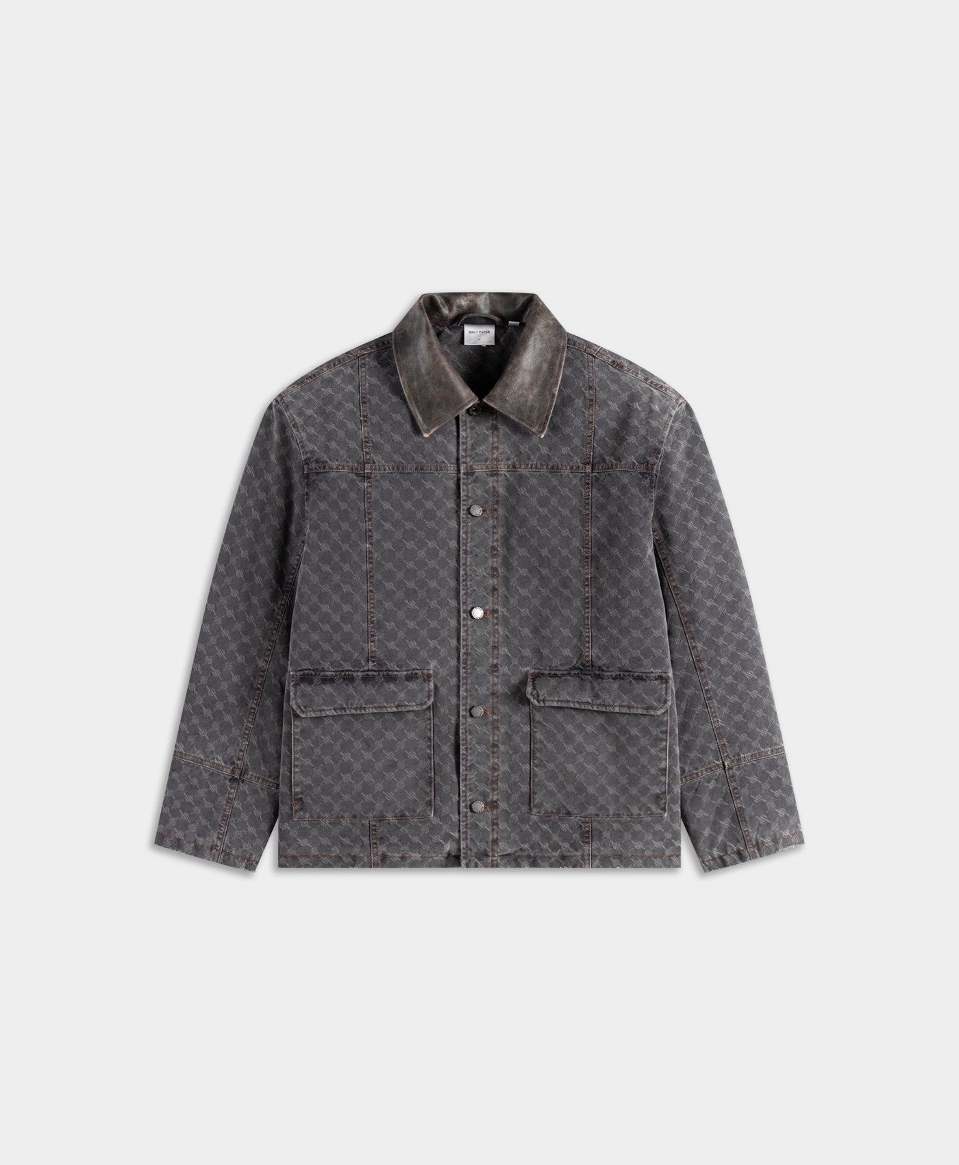 DP - Grey Monogram Workwear Jacket - Packshot - front