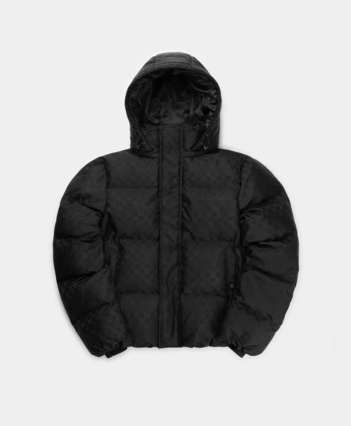 Daily Paper Men's Navan Monogram Puffer Jacket in Grey Daily Paper