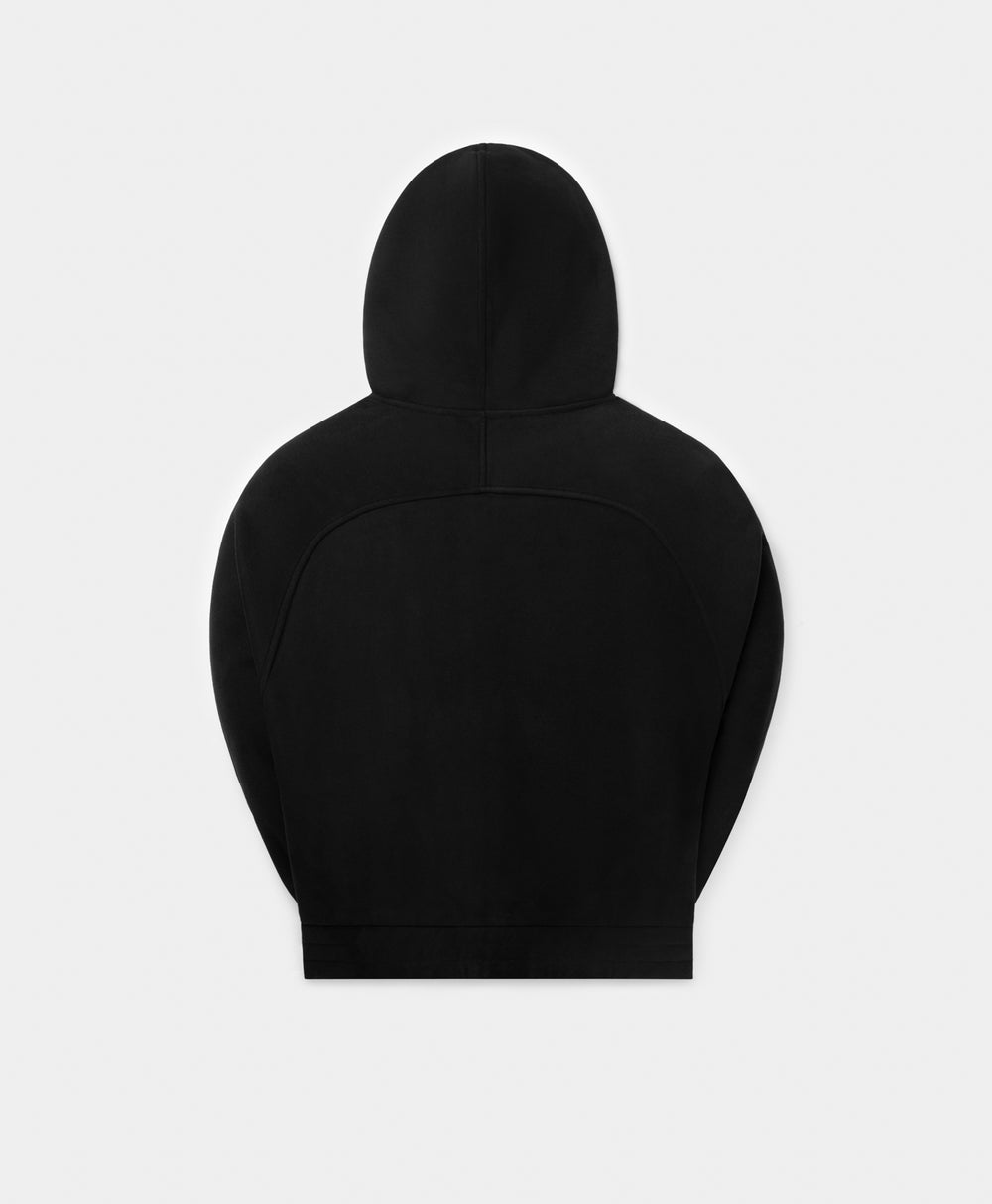 DP - Black Njeri Oversized Zipper Hoodie - Packshot - Rear