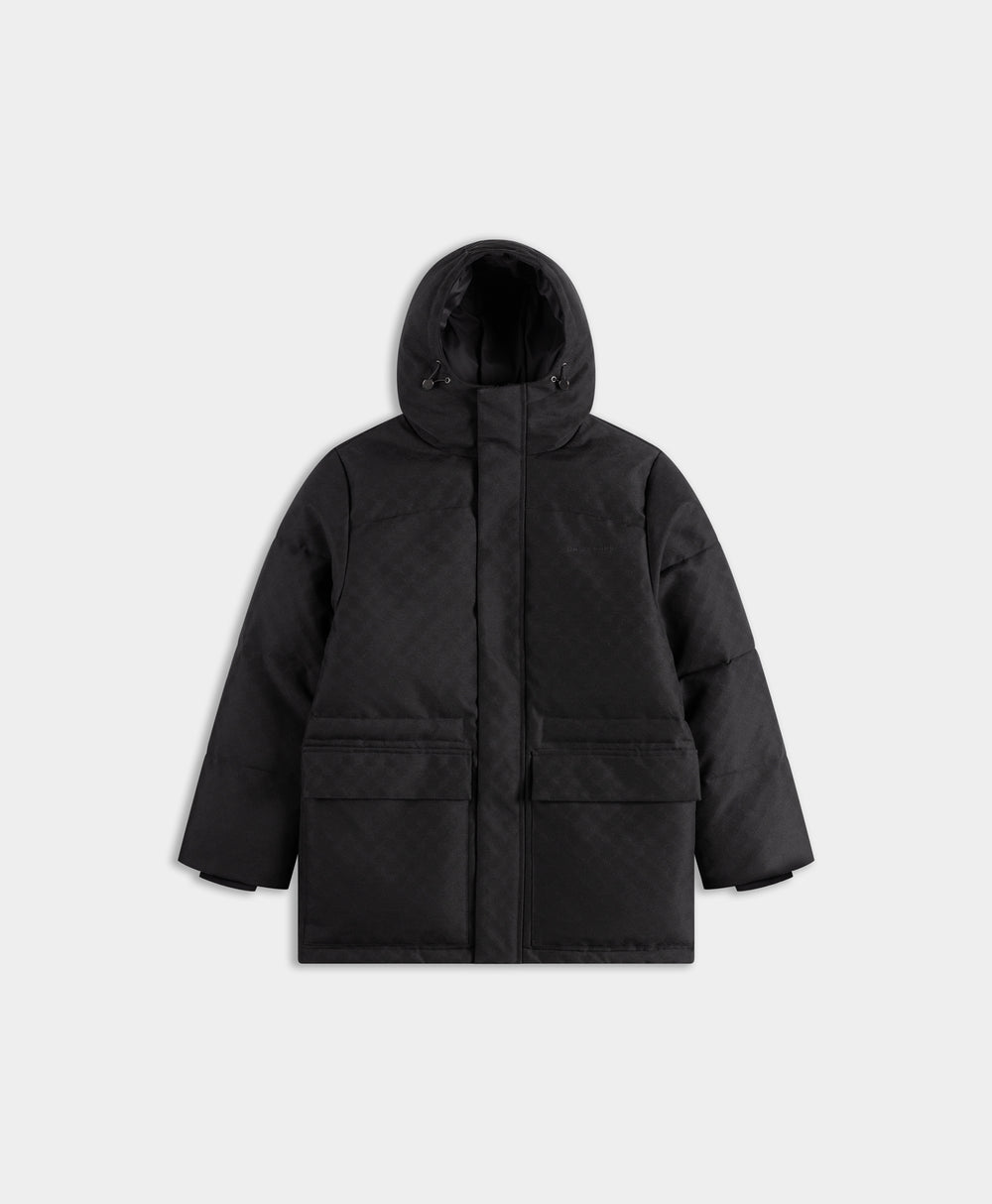 DP - Black Oba Monogram Puffer - Packshot - front 