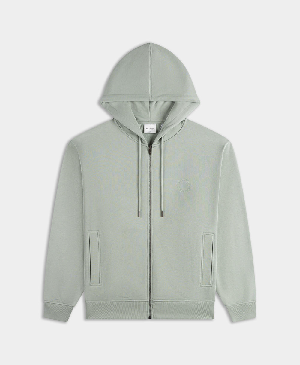 DP - Iceberg Green Orbit Emb Zip Hoodie - Packshot - front 