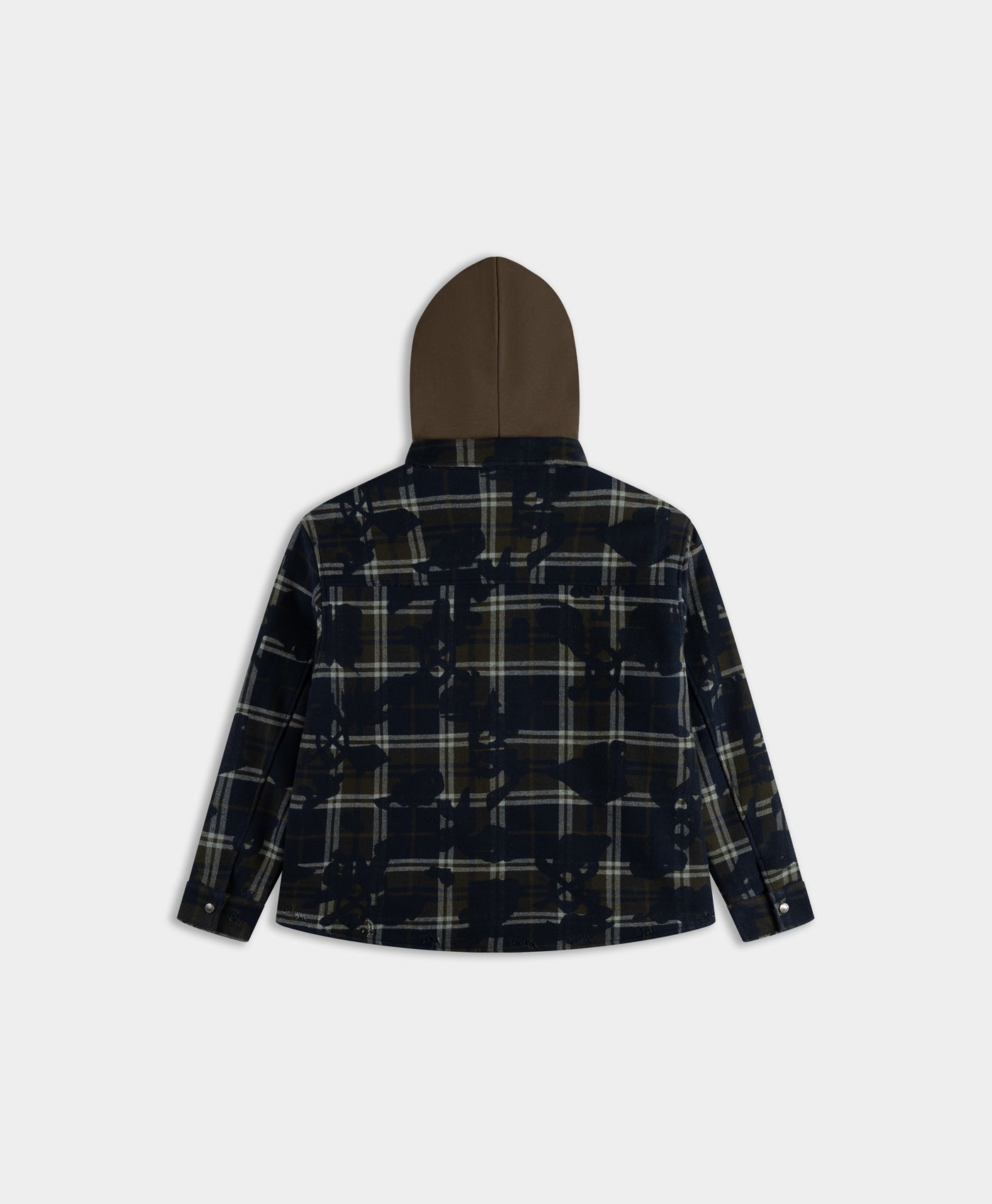 DP - Sky Captain Blue Patched Check Shirt - Packshot - rear