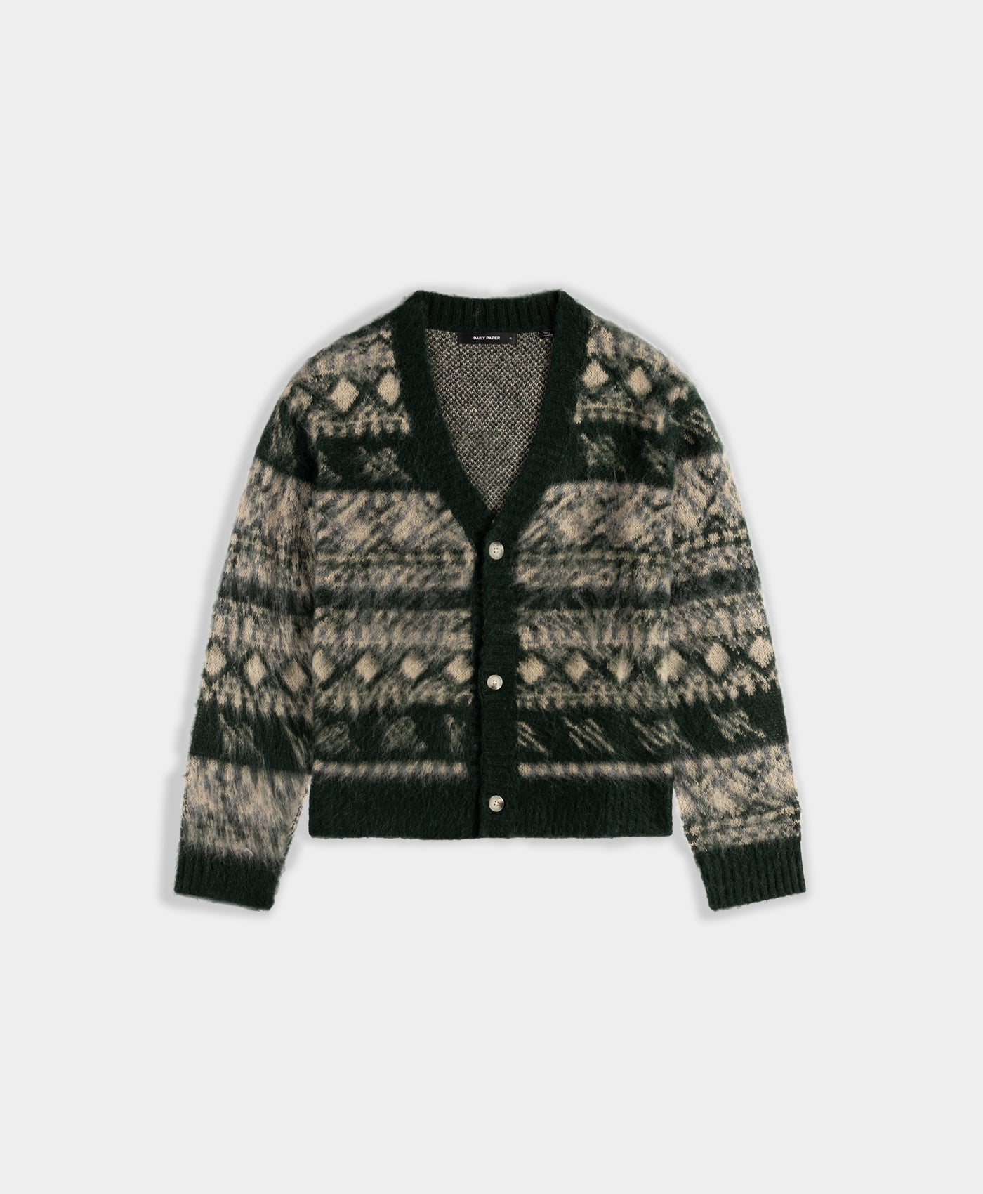 DP - Multi Colored Pattern Check Cardigan - Packshot - front 