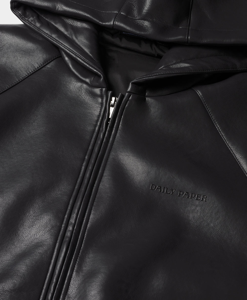 DP - Black Pu Scuba Jacket - Packshot - rear