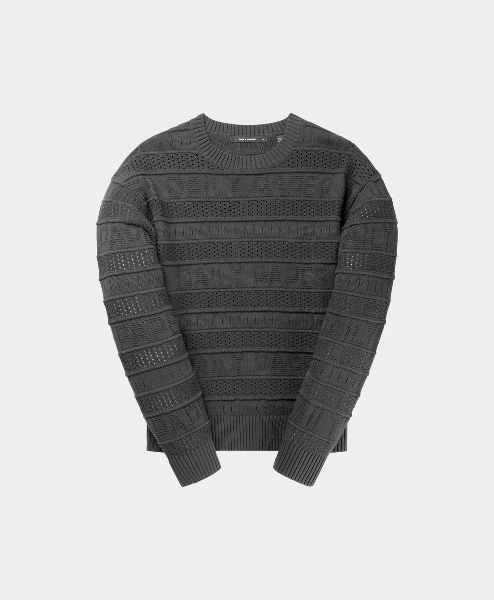 DP - Black Rajih Knit Sweater - Packshot - Front