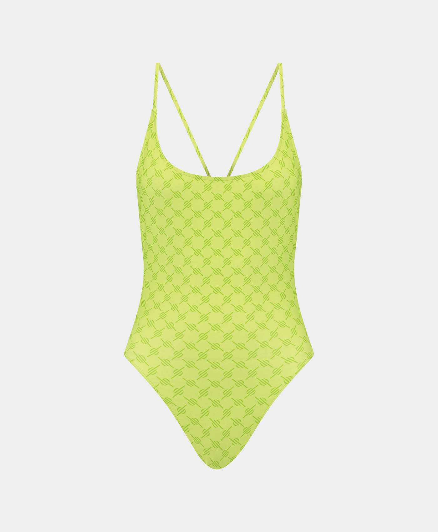 DP - Daiquiri Green Reya Monogram Swimsuit - Packshot - Front