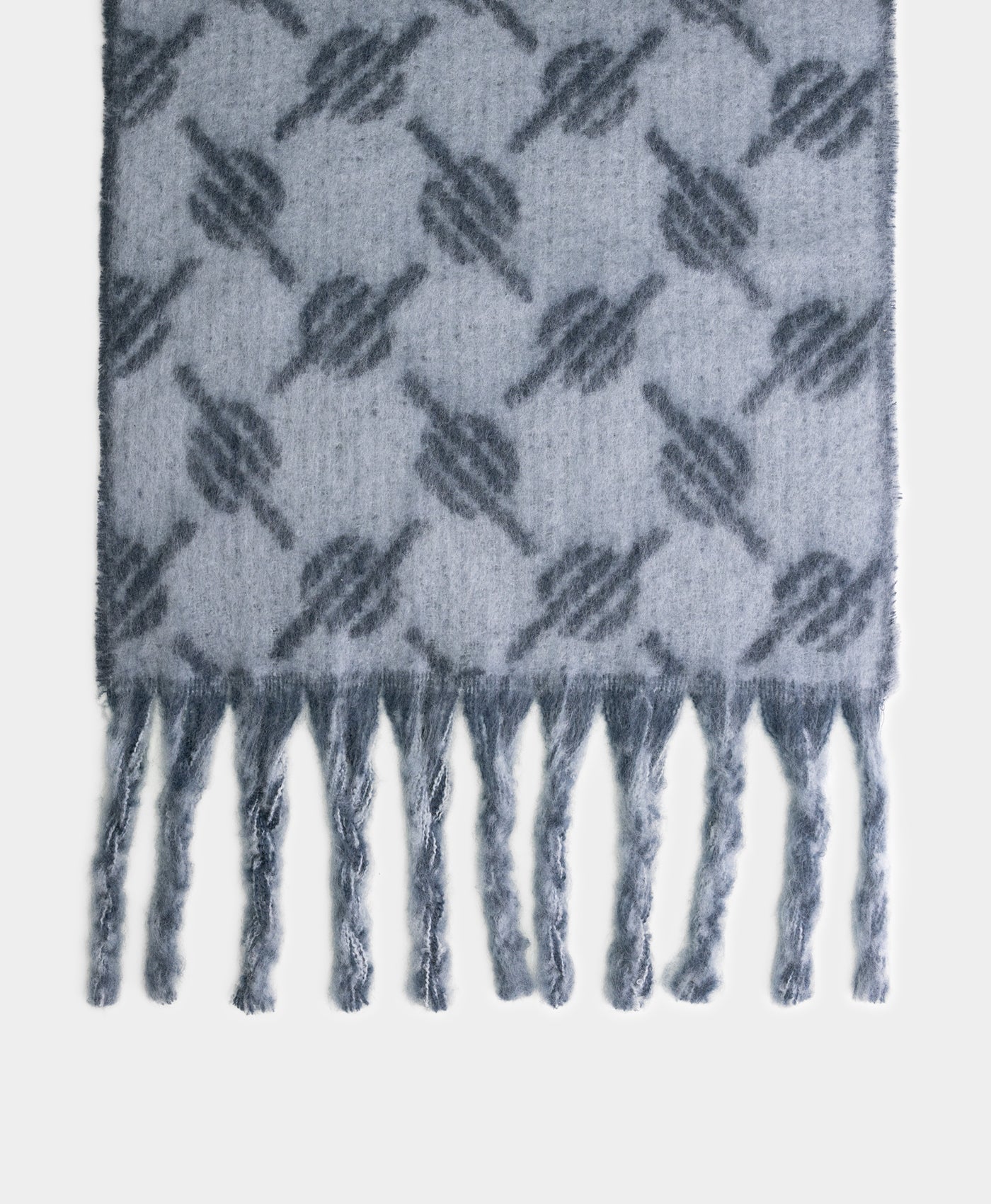DP - Sky Captain Blue Riyo Monogram Scarf - Packshot - detail