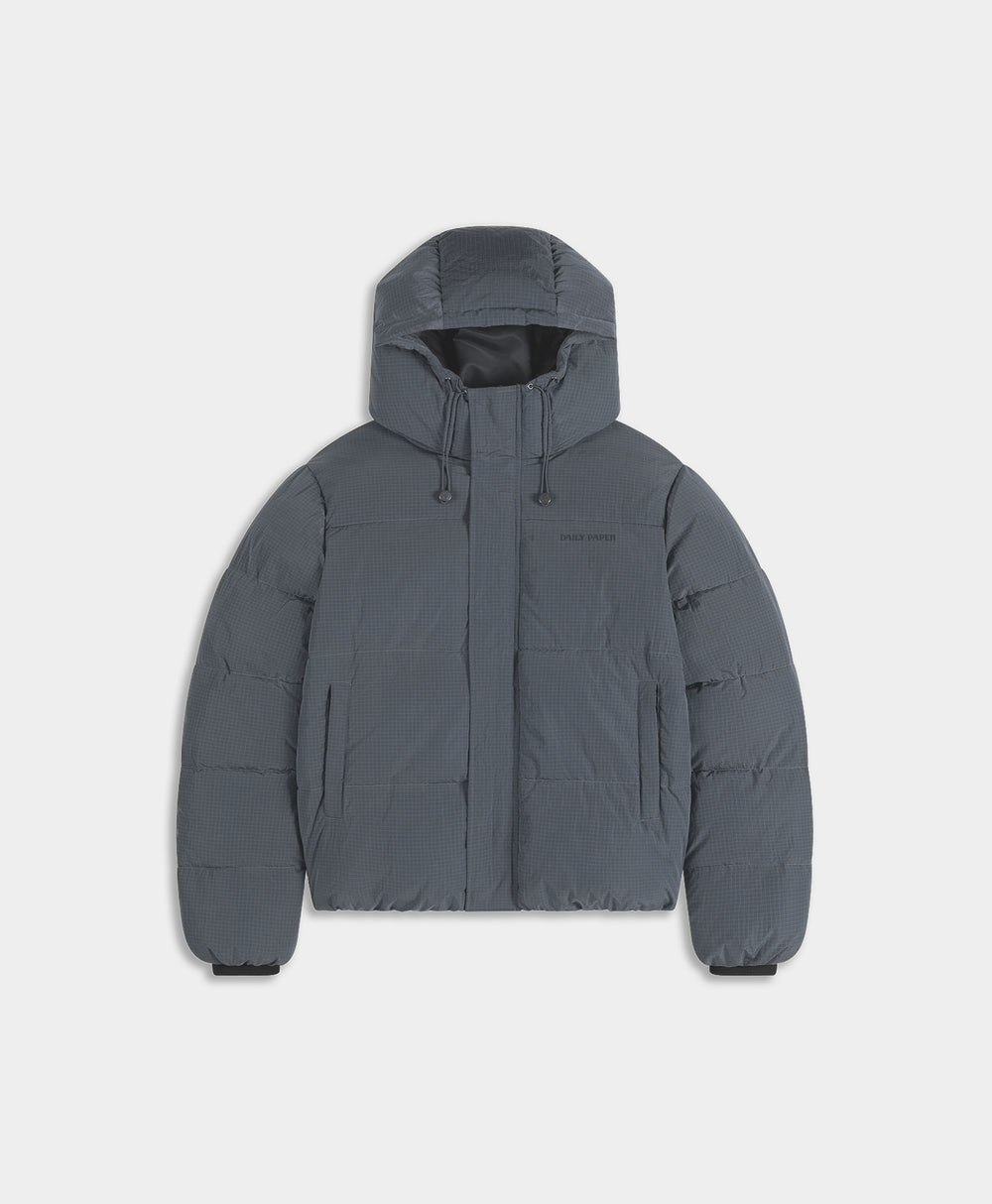 DP - Grey Ripstop Puffer Jacket - Packshot - Front