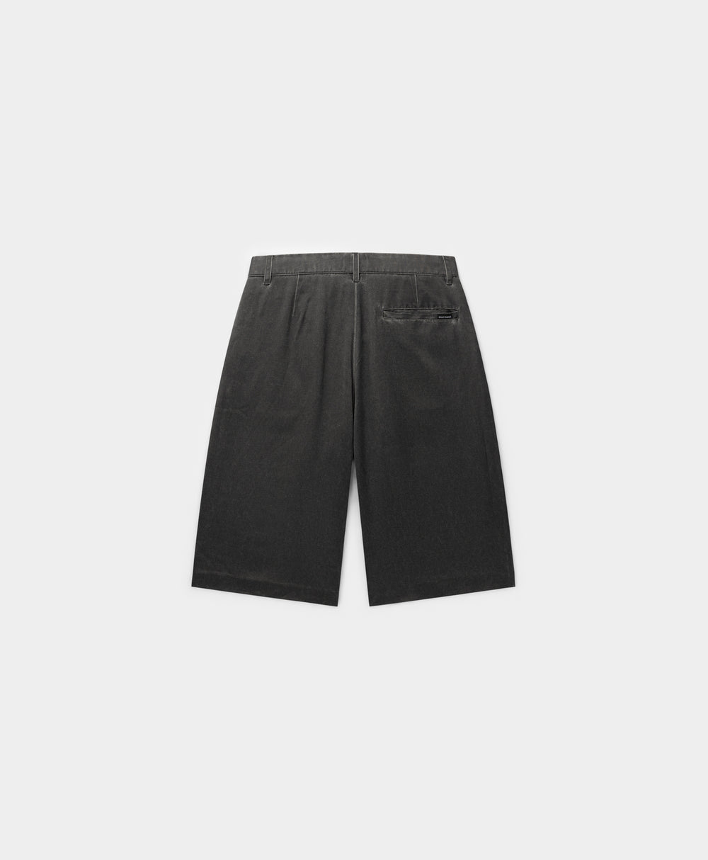 DP - Black Oyster Satin Washed Short - Packshot - rear