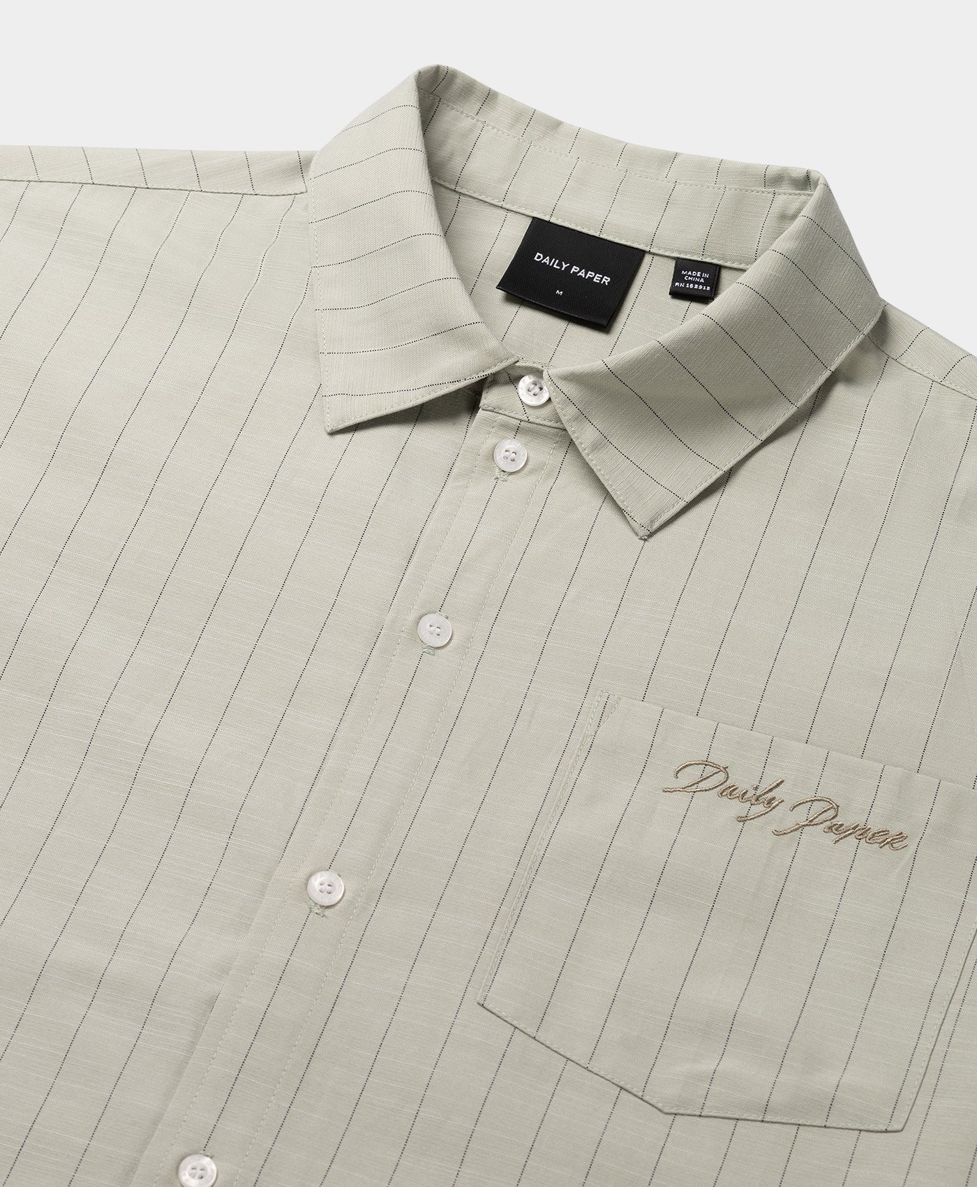 DP - Green Stripe Script Shirt - Packshot - detail