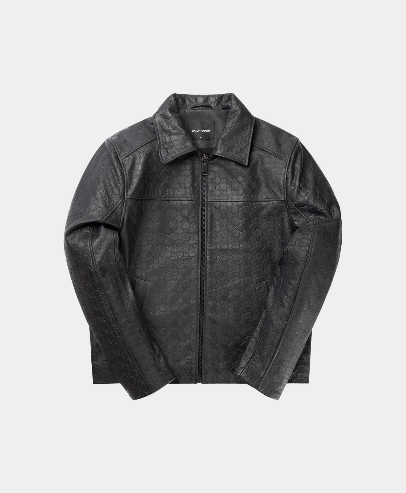 DP - Black Silence Monogram Leather Jacket - Packshot - Front