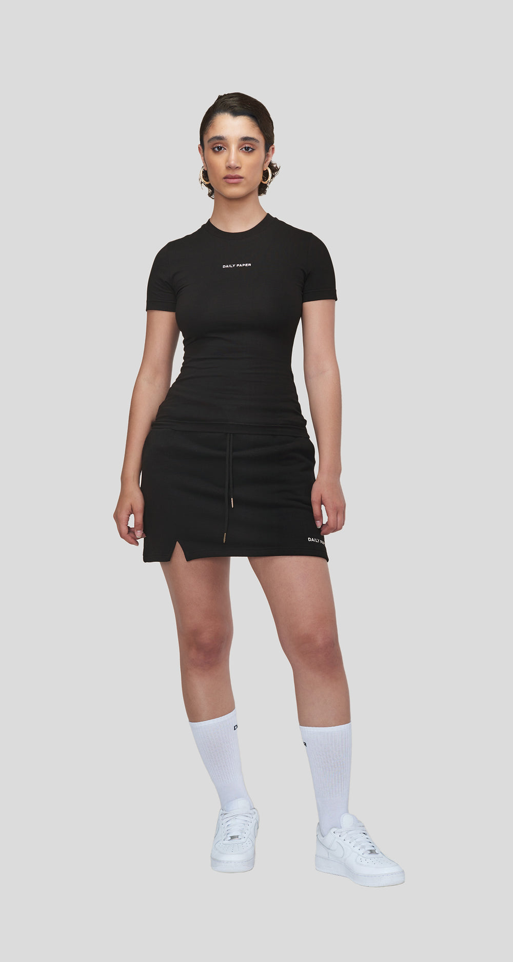 DP - Black Essential Skirt - Wmn - Front Rear
