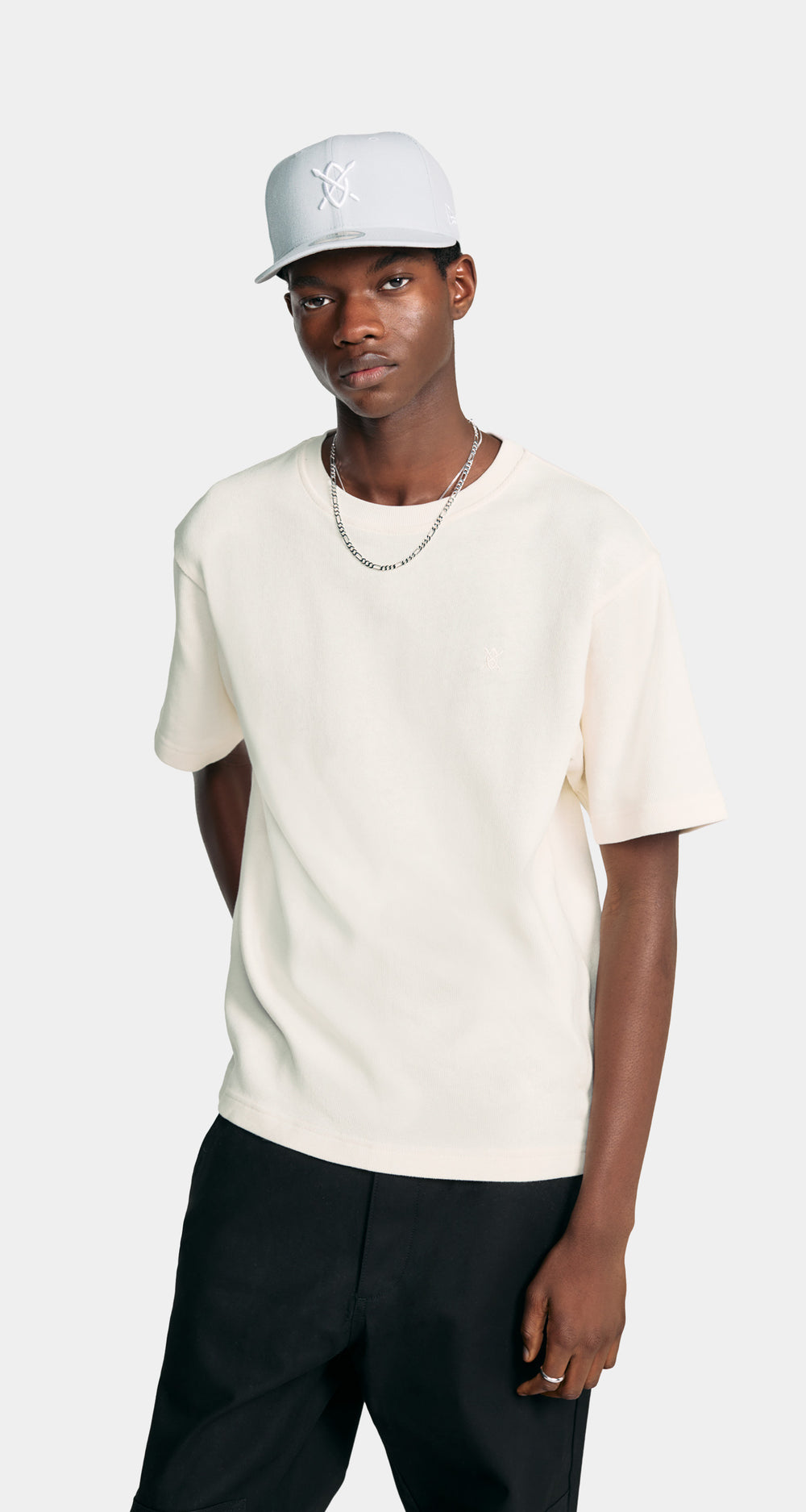DP - Pristine White Knit T-Shirt - Men - Rear