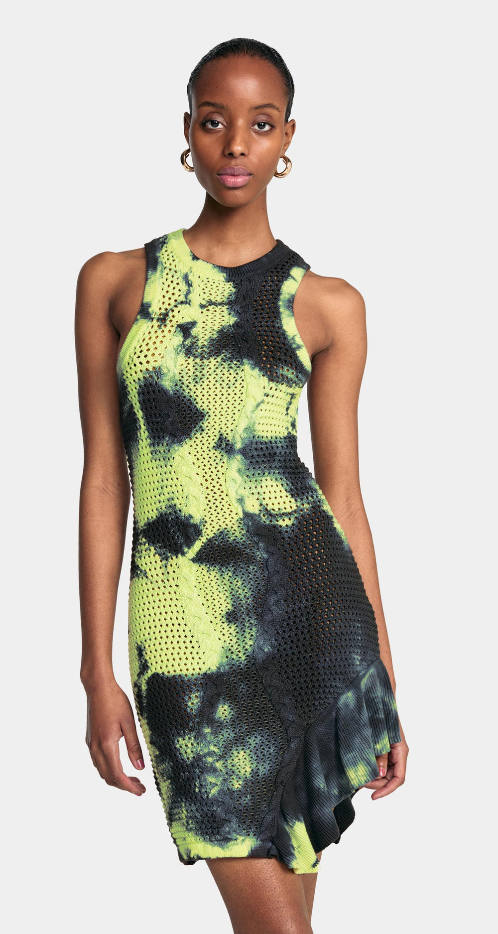DP - Daiquiri Green Xois Crochet Dress - Wmn - Rear