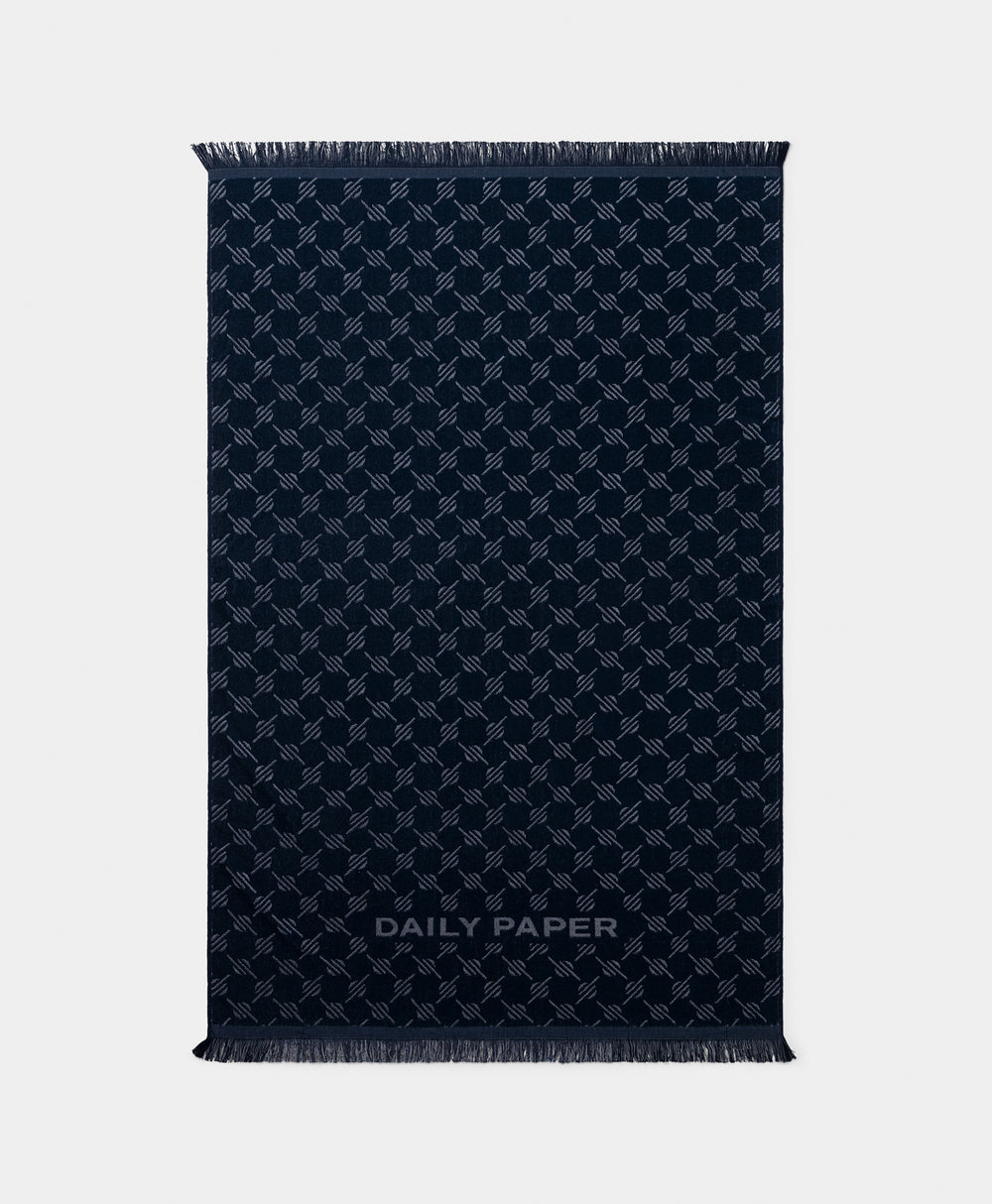 DP - Pageant Blue Monogram Towel - Packshot - Front