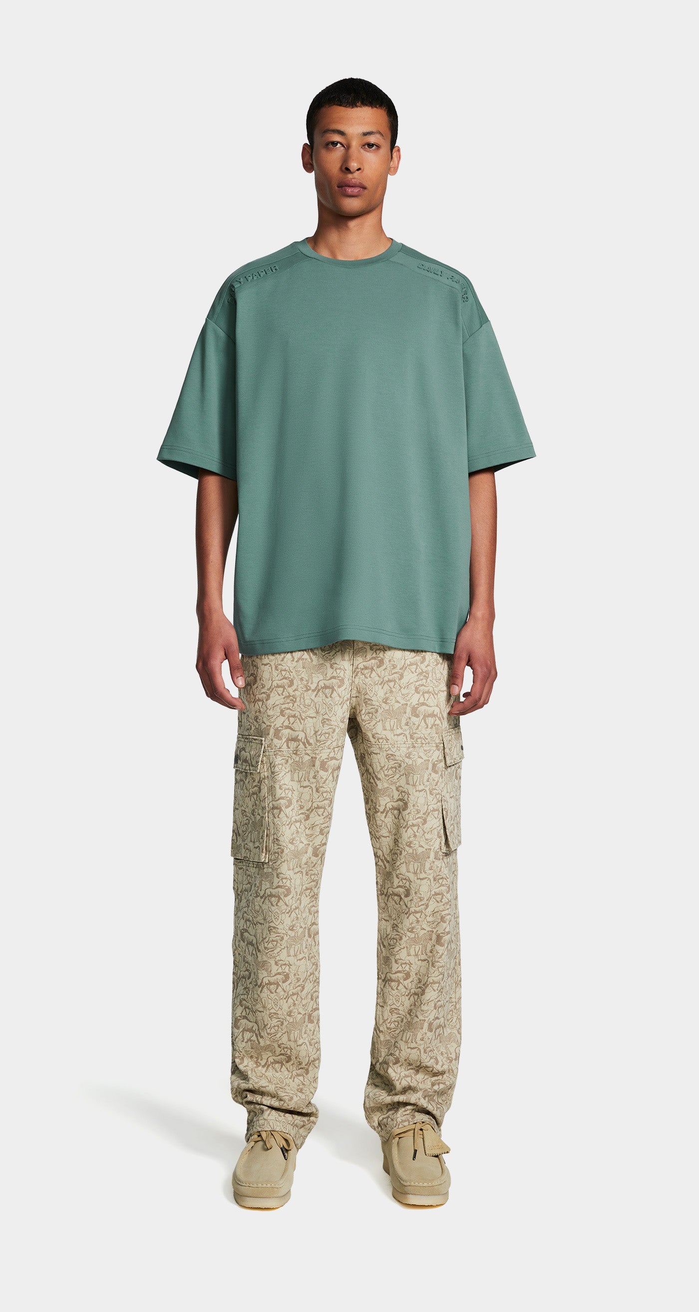 DP - Silver Green Juma Oversized T-Shirt - Men - Front 