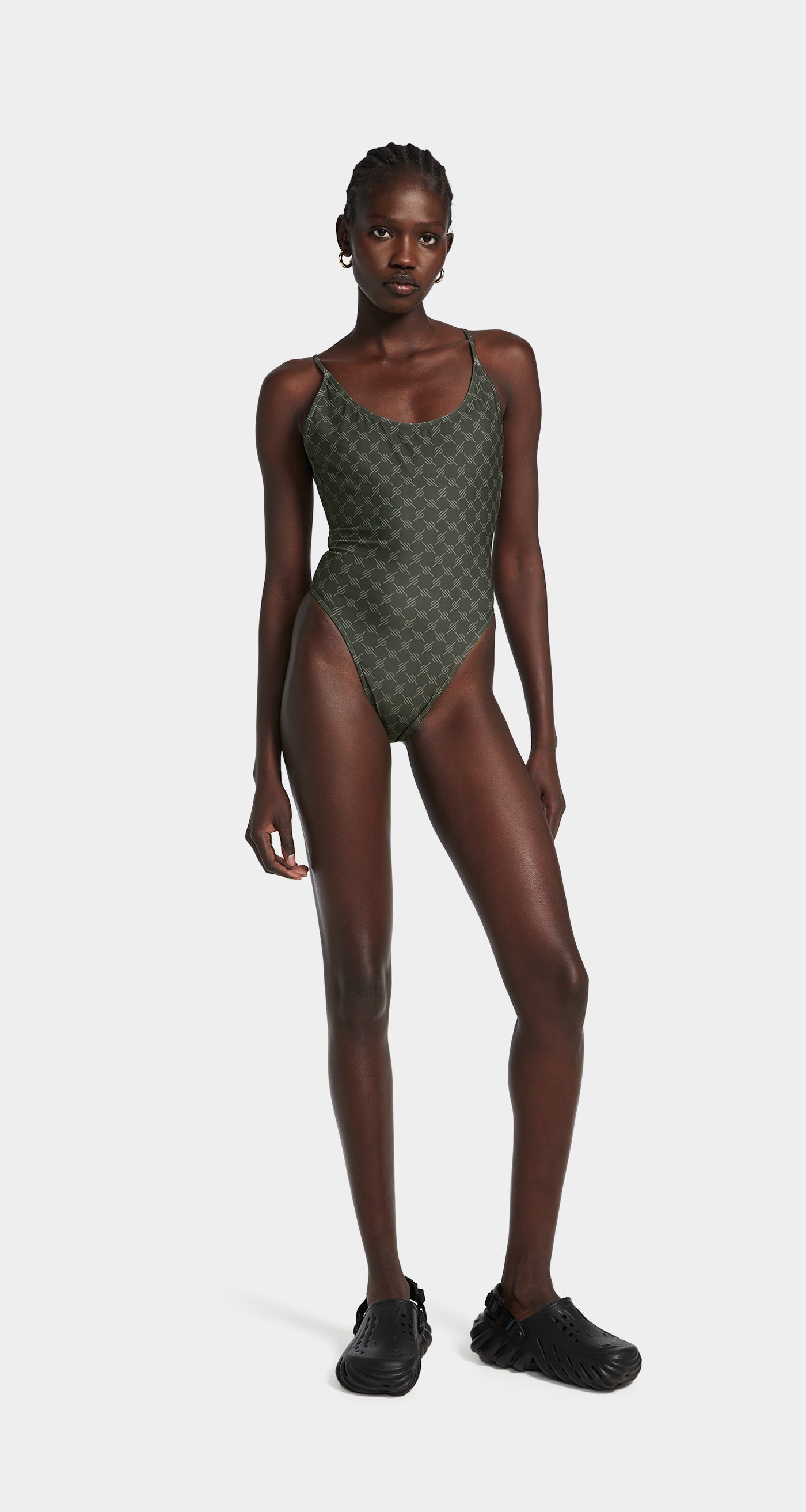 DP - Chimera Grey Reya Monogram Swimsuit - Wmn - Front