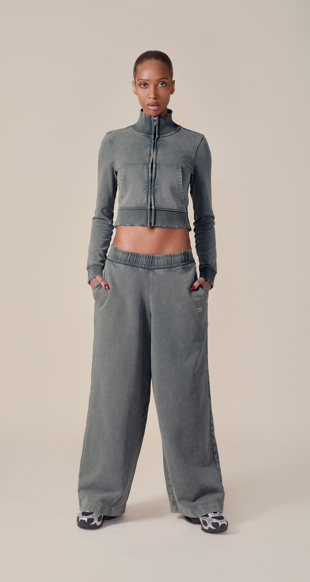 DP - Wet Weather Wide Sweatpants - wmn - front 