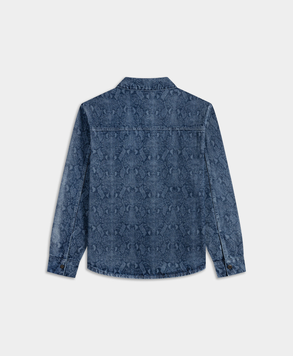 DP - Blue Snake Laser Rahul Denim Shirt - Packshot - Rear